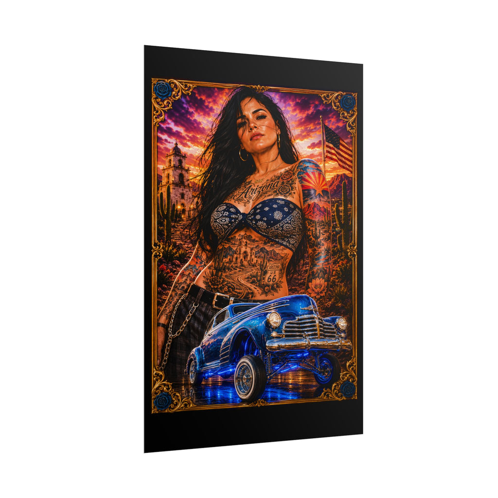 Copy of Copy of Lowrider Sunset Poster — Chicano Car Art Print