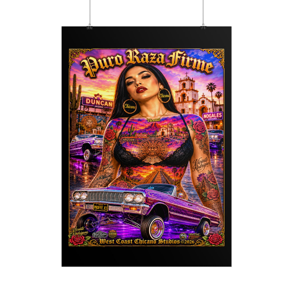 Rolled Poster — 'Más Fuerte Que Ayer' Chicana Lowrider Art Print