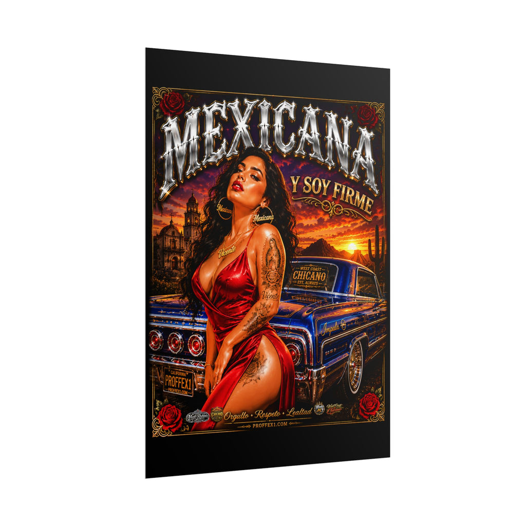 Copy of Copy of Copy of Copy of Copy of Copy of Copy of Copy of Lowrider Pinup Poster — Chicano Tattoo Art with American Flag
