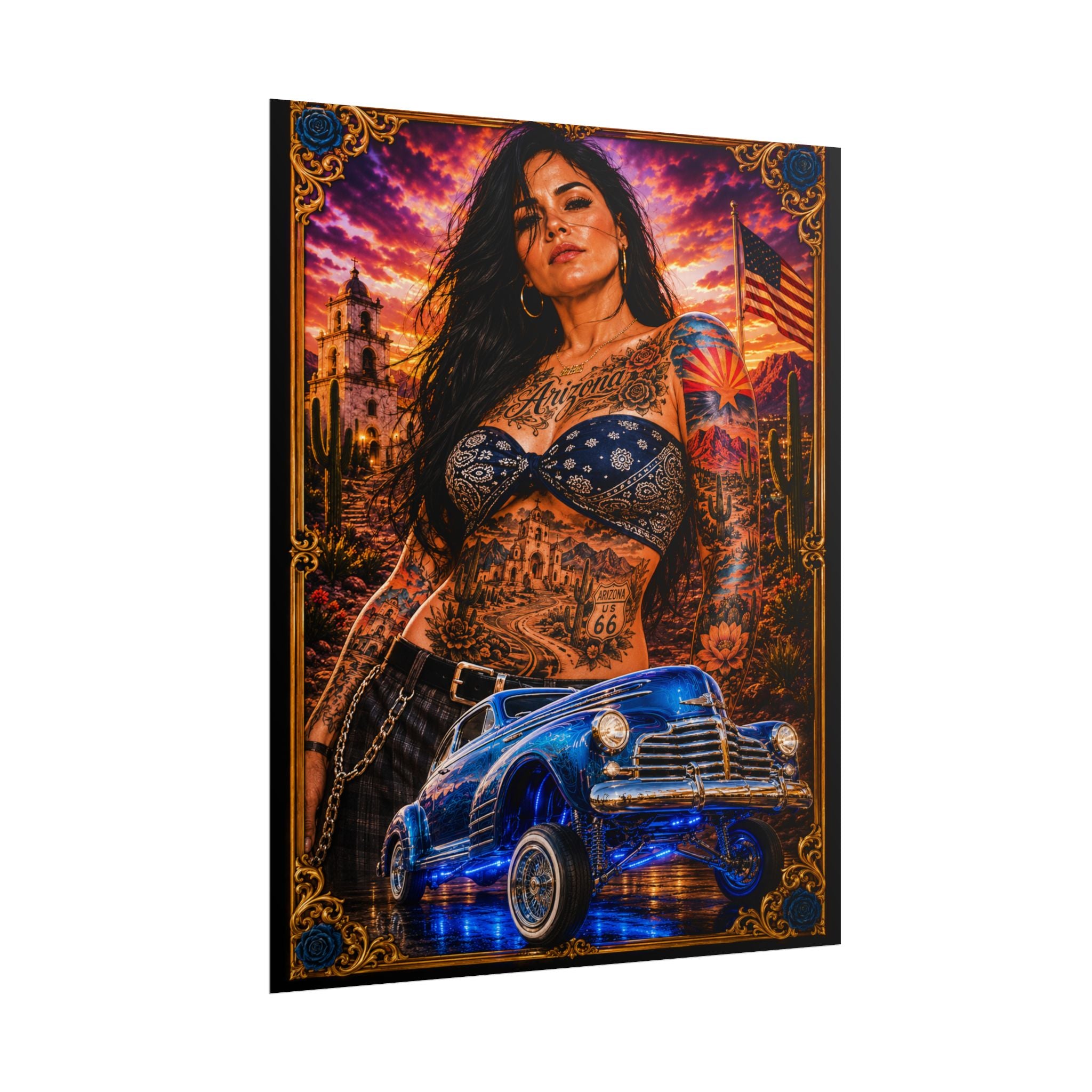 Copy of Copy of Lowrider Sunset Poster — Chicano Car Art Print