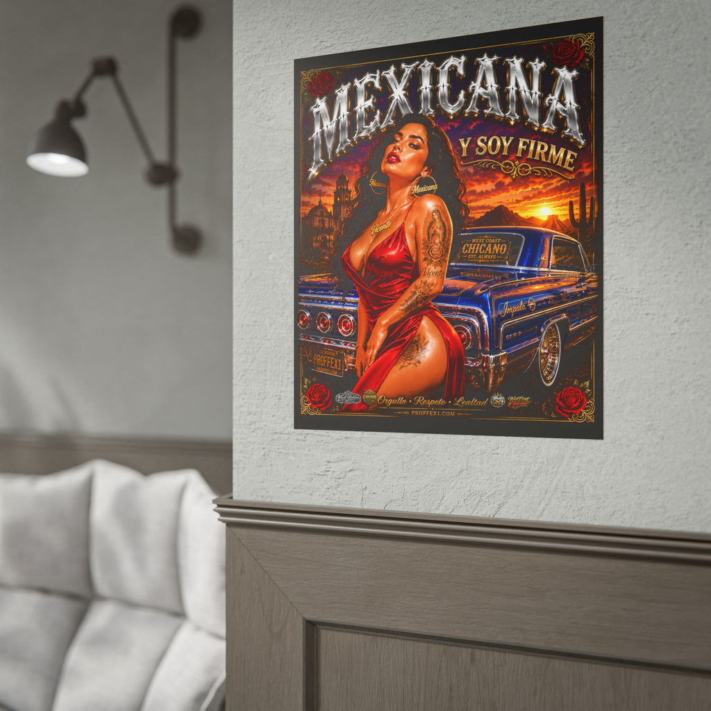 Copy of Copy of Copy of Copy of Copy of Copy of Copy of Copy of Lowrider Pinup Poster — Chicano Tattoo Art with American Flag