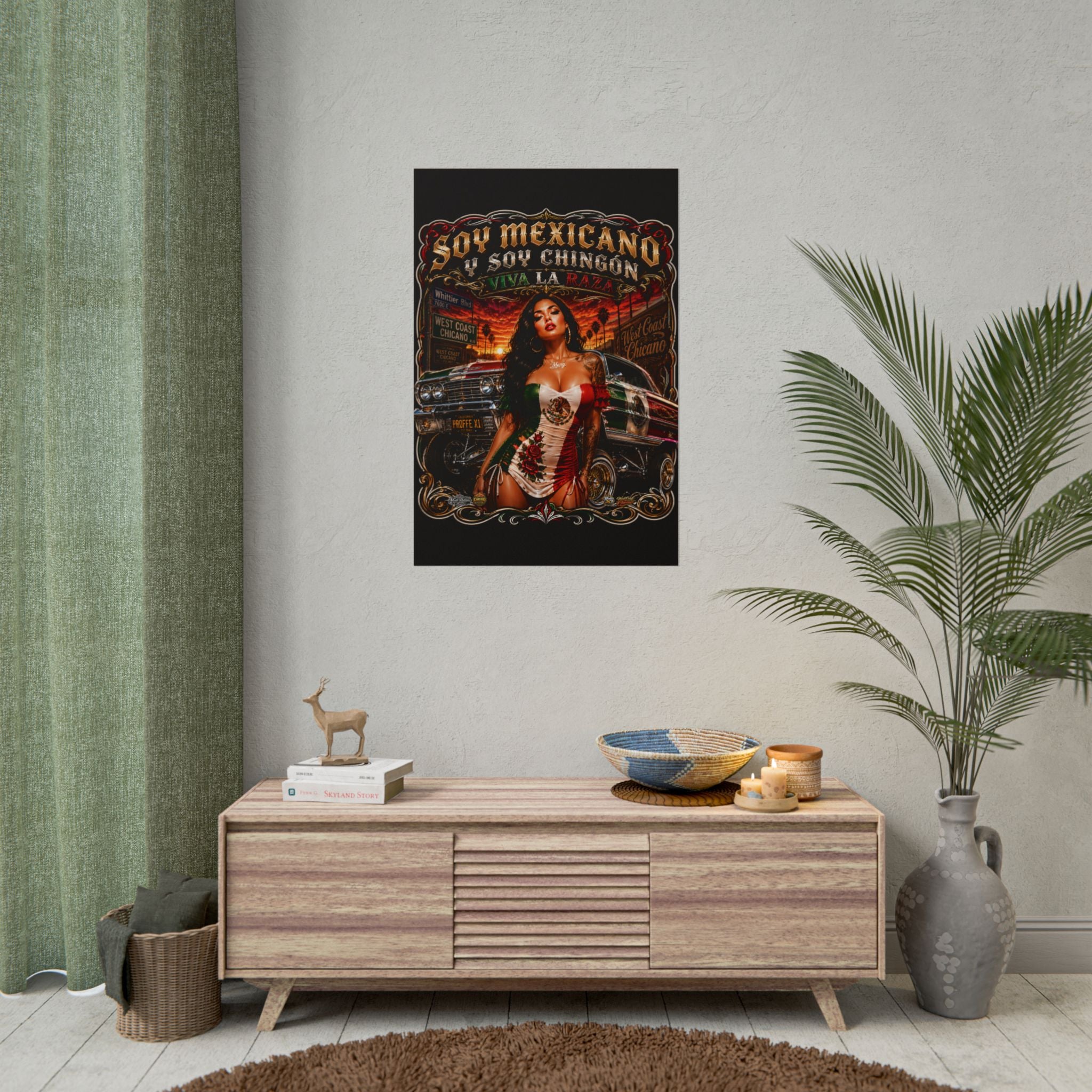 Rolled Poster — Soy Mexicano Chingón Lowrider Art Print