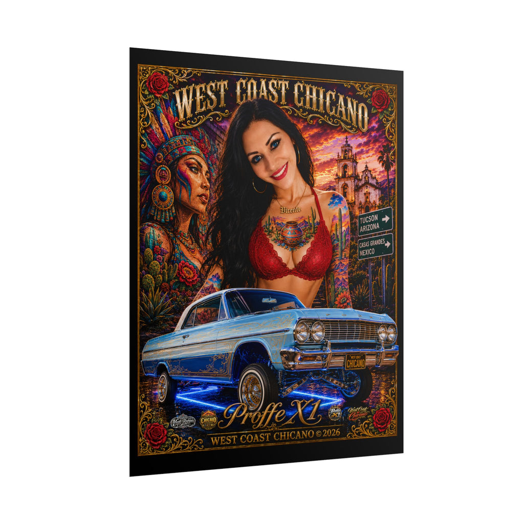 West Coast Chicano Lowrider Poster — Rolled Art Print
