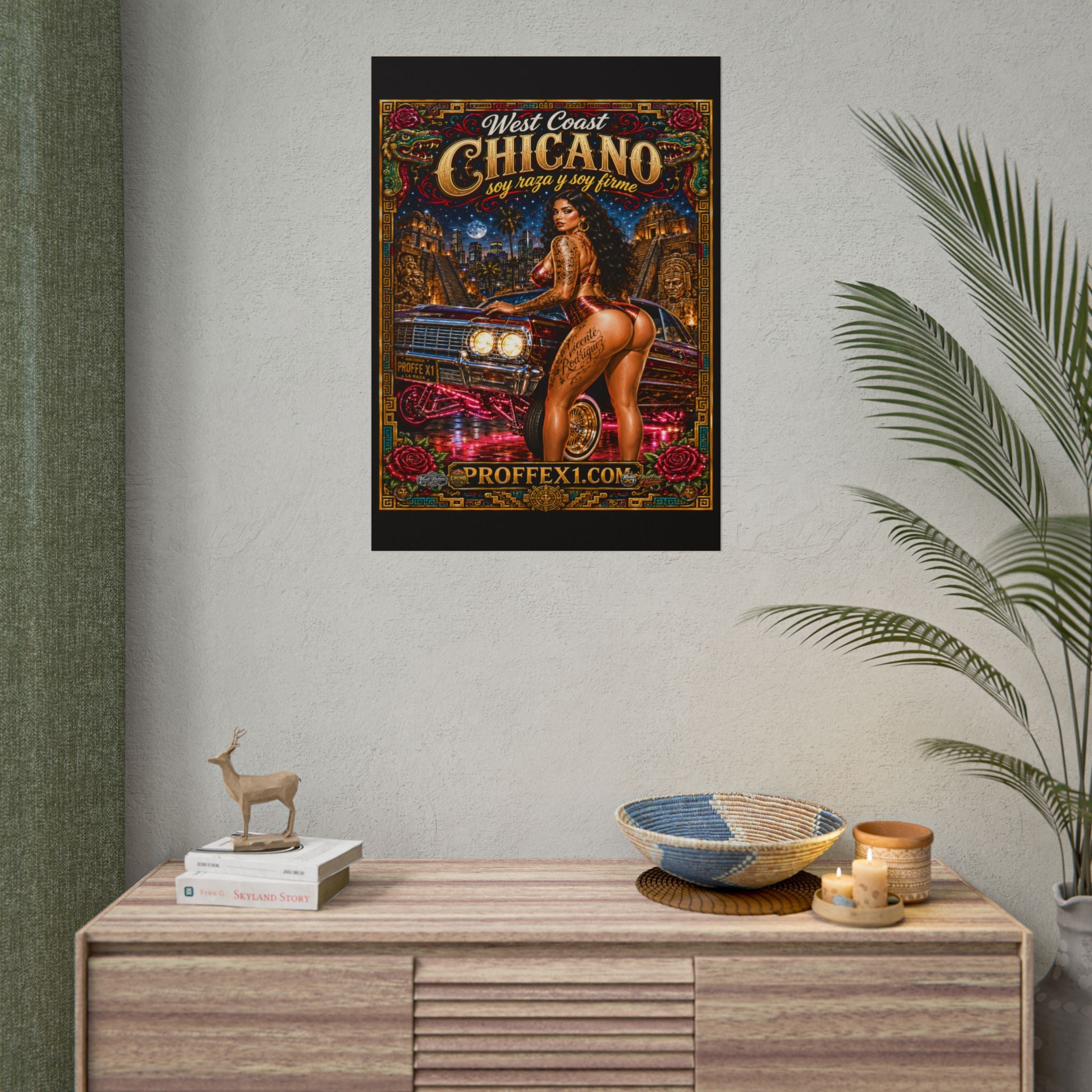 Rolled Poster — West Coast Chicano 'Soy raza y soy firme' Lowrider Art