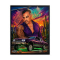 Lowrider Portrait Poster – Desert Sunset Car Art Roll Poster