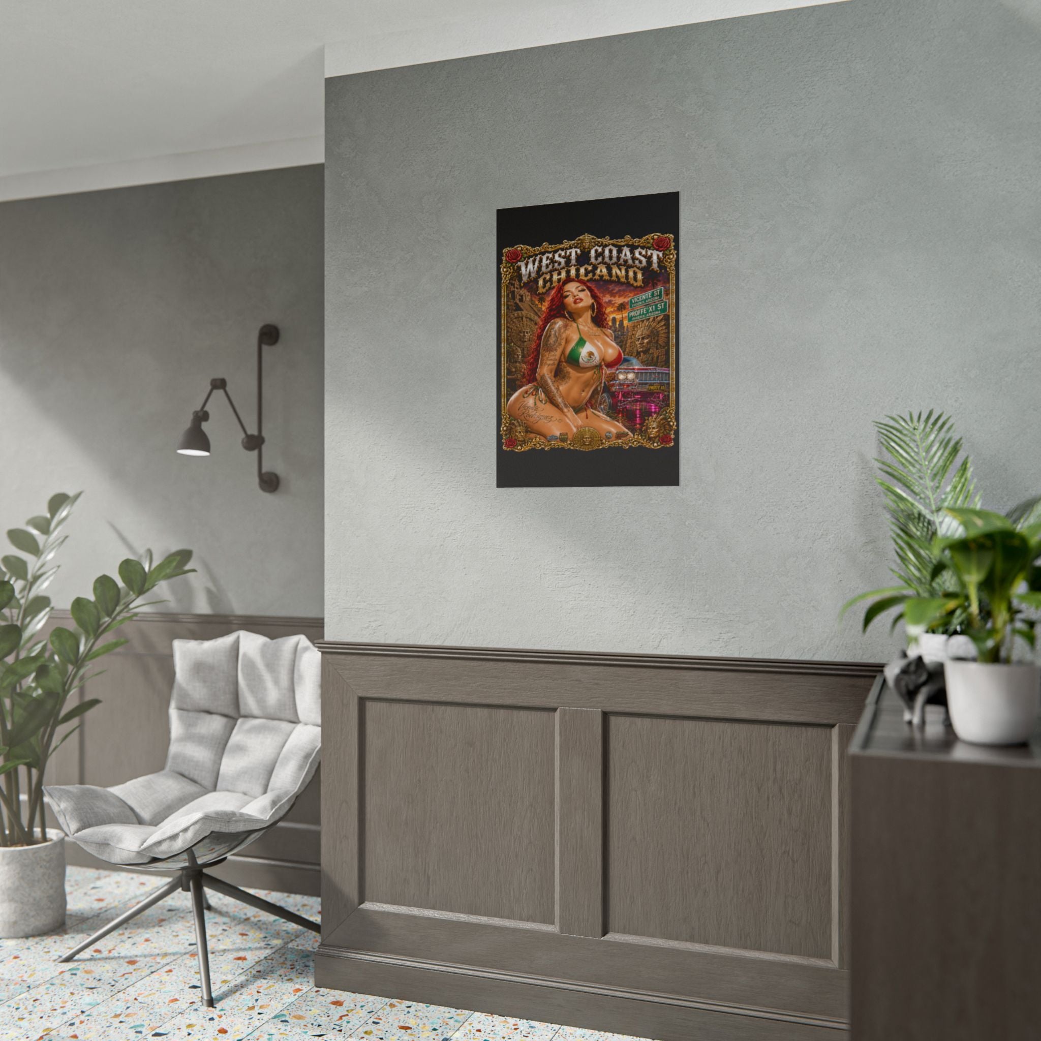 West Coast Chicano Pinup Poster — Rolled Art Print