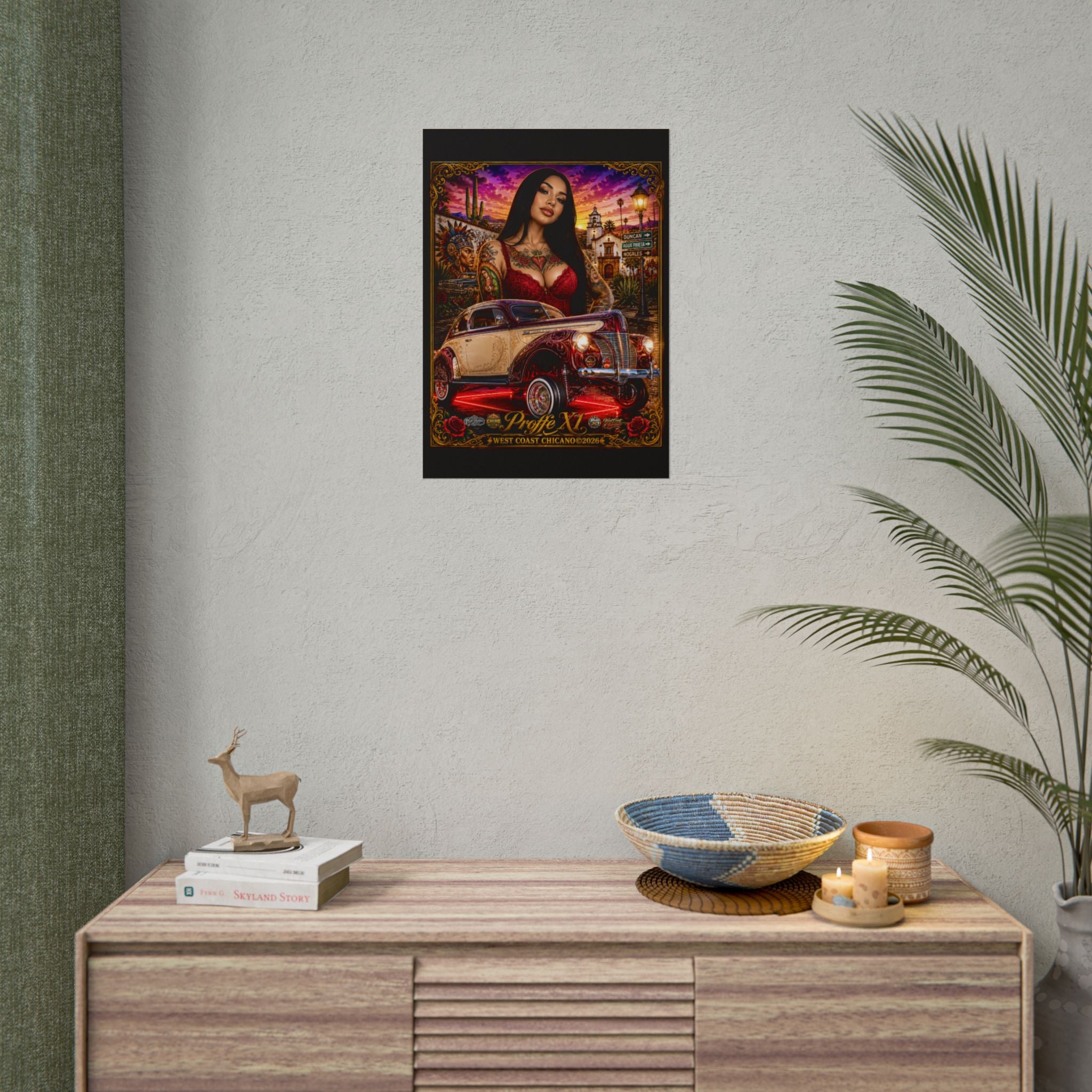 West Coast Chicano Lowrider Poster — 'Prolfe X1' Rolled Art Print