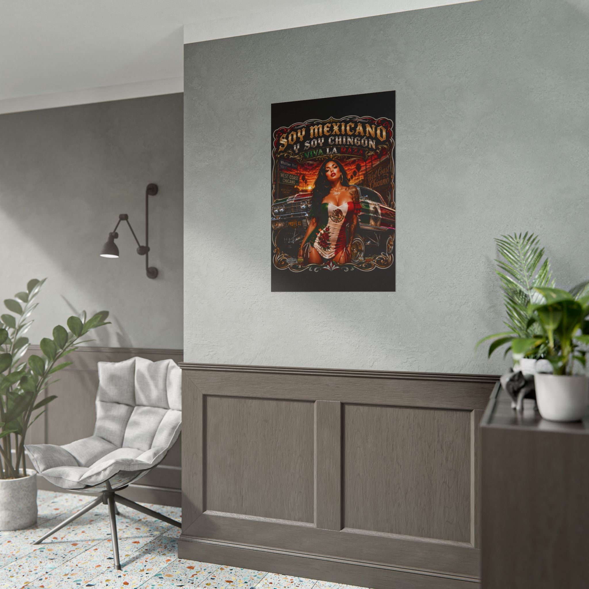 Rolled Poster — Soy Mexicano Chingón Lowrider Art Print