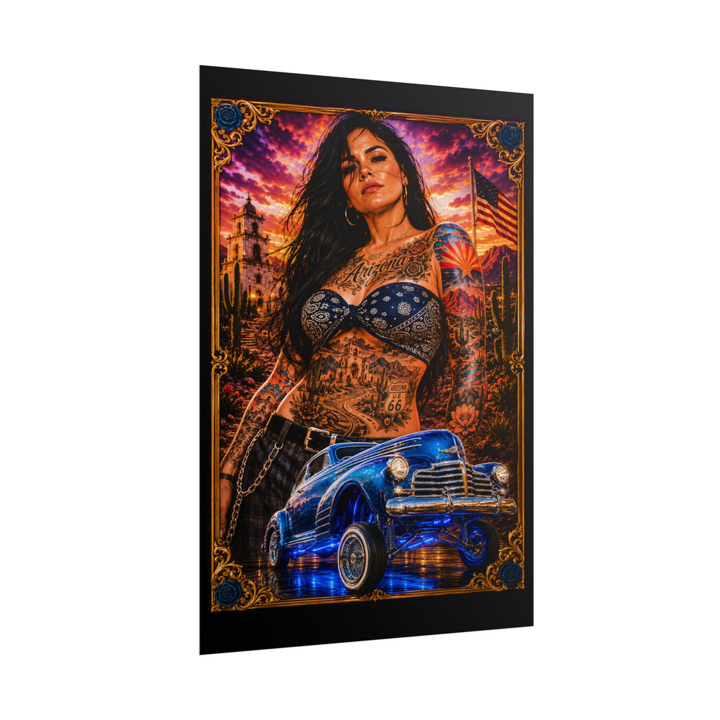 Copy of Copy of Lowrider Sunset Poster — Chicano Car Art Print