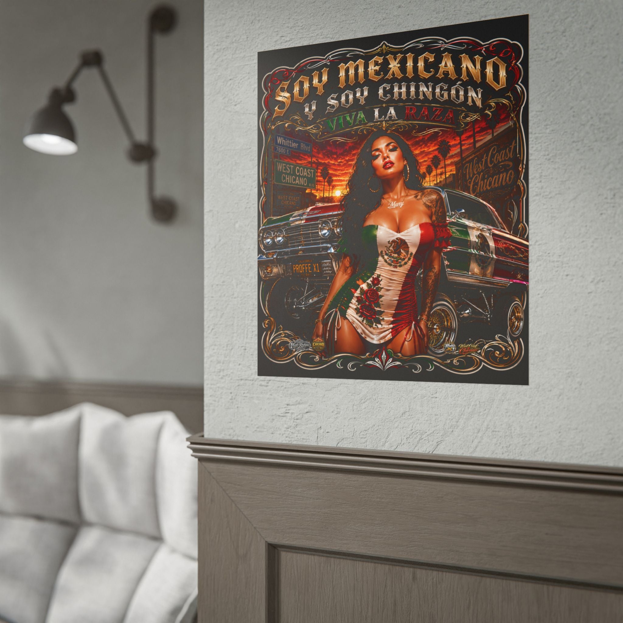 Rolled Poster — Soy Mexicano Chingón Lowrider Art Print