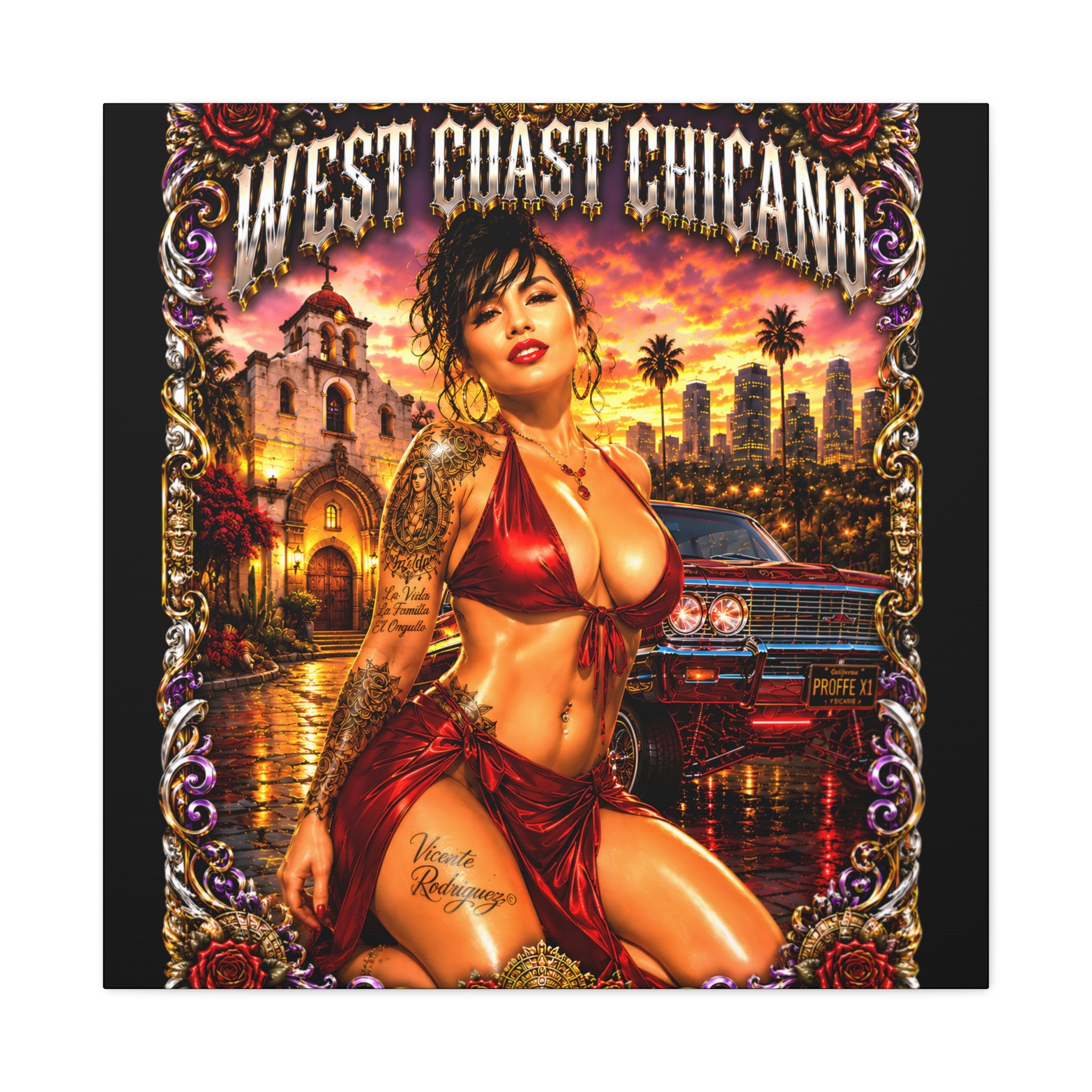 West Coast Chicana Matte Canvas Print