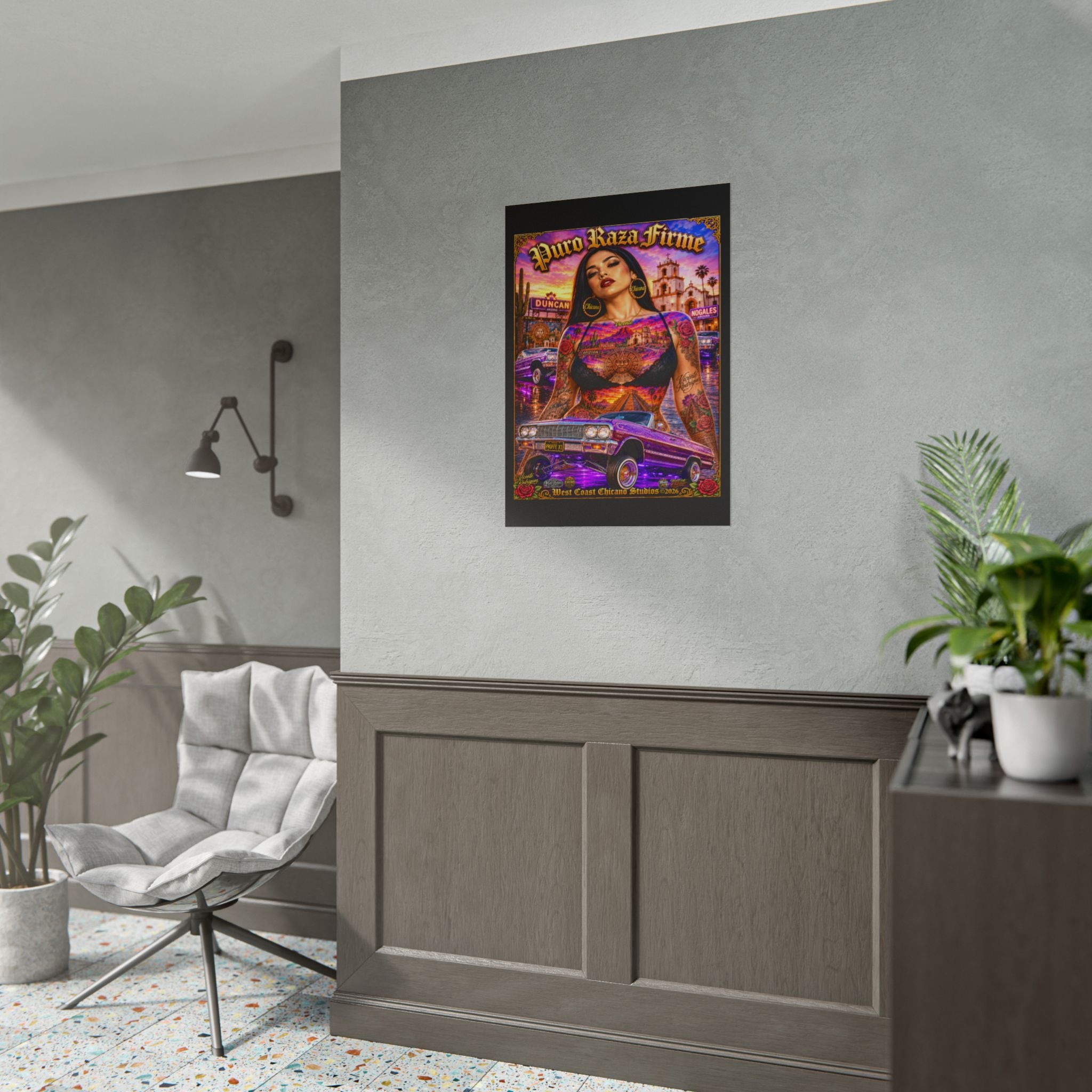 Rolled Poster — 'Más Fuerte Que Ayer' Chicana Lowrider Art Print