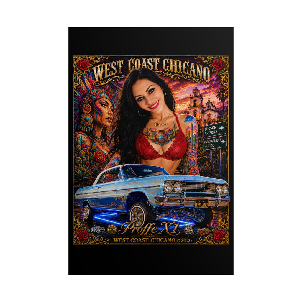 West Coast Chicano Lowrider Poster — Rolled Art Print