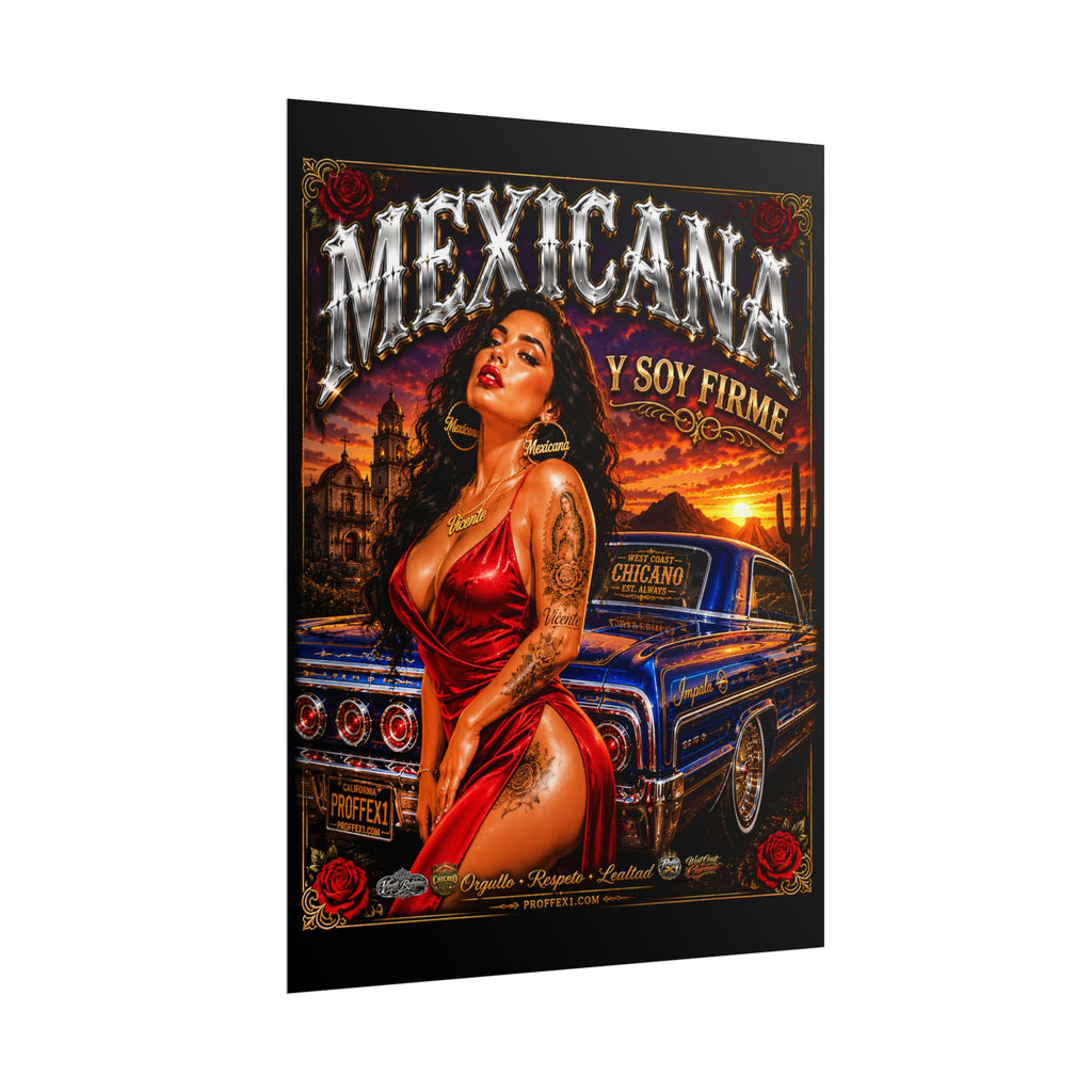 Copy of Copy of Copy of Copy of Copy of Copy of Copy of Copy of Lowrider Pinup Poster — Chicano Tattoo Art with American Flag