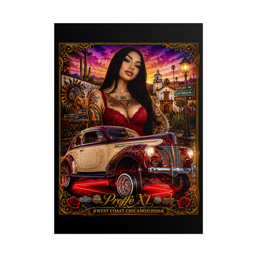 West Coast Chicano Lowrider Poster — 'Prolfe X1' Rolled Art Print
