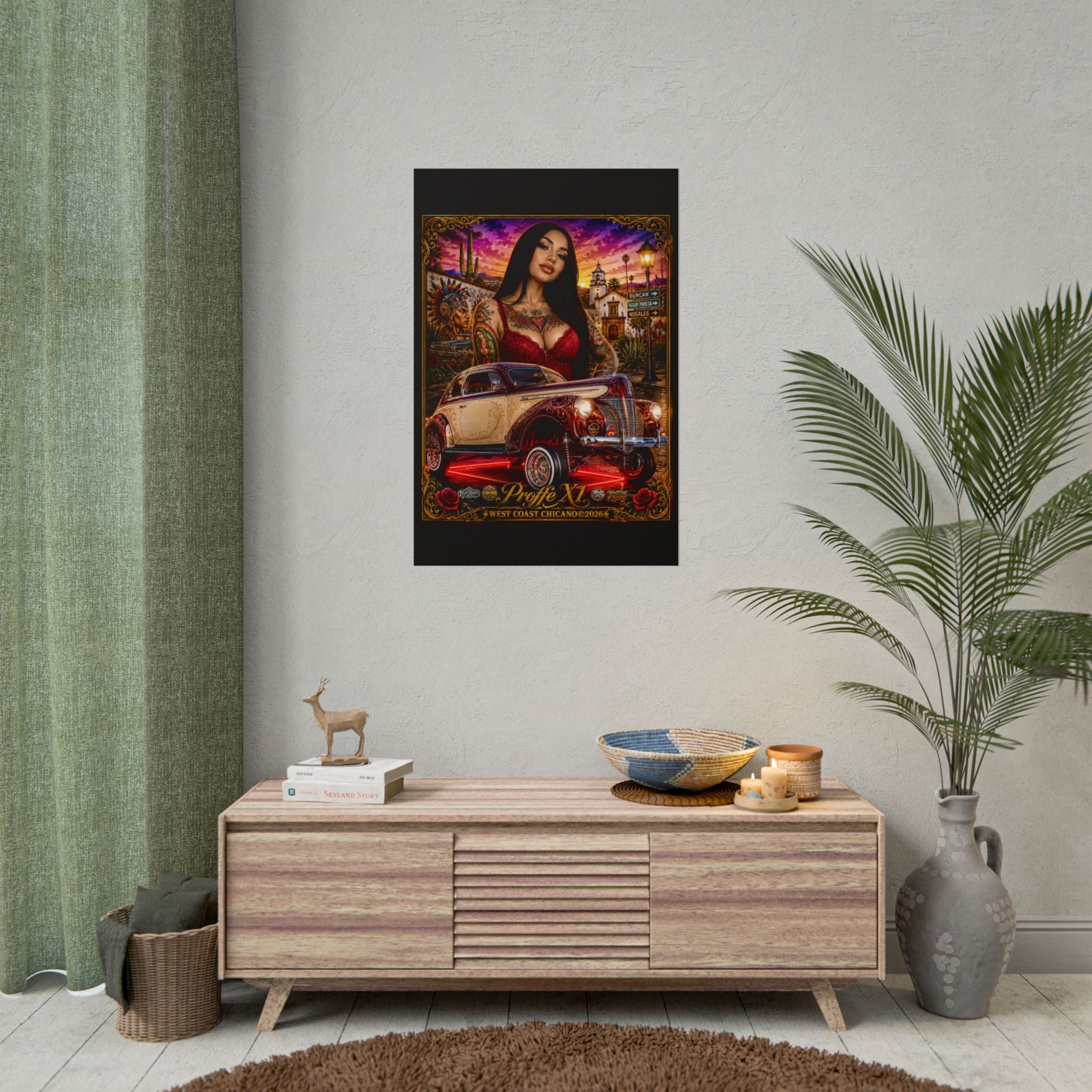 West Coast Chicano Lowrider Poster — 'Prolfe X1' Rolled Art Print
