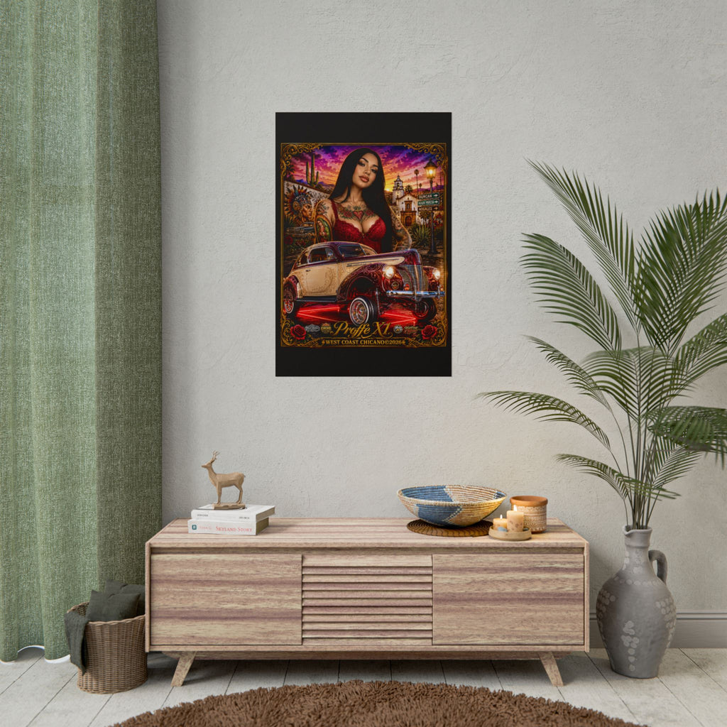 West Coast Chicano Lowrider Poster — 'Prolfe X1' Rolled Art Print