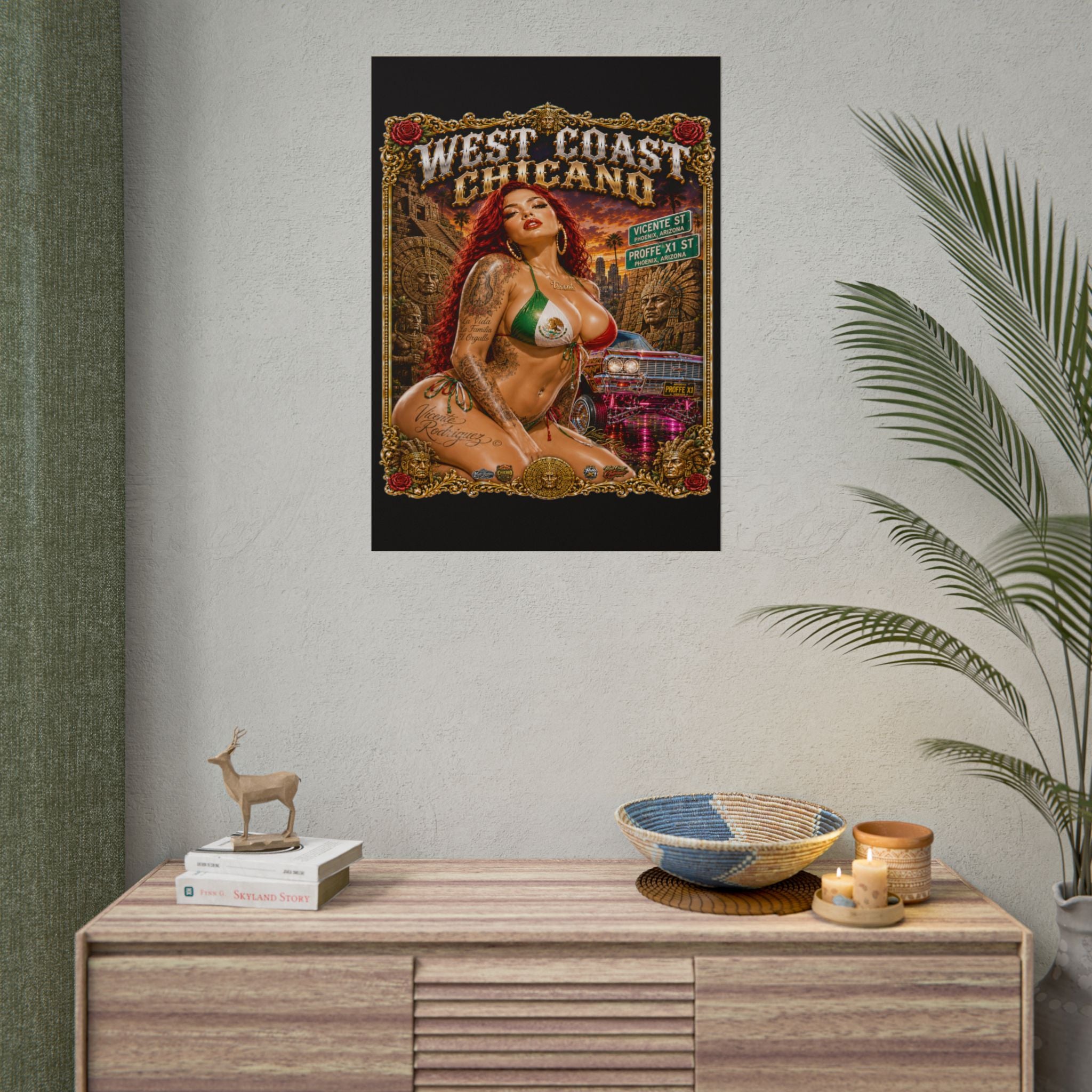 West Coast Chicano Pinup Poster — Rolled Art Print