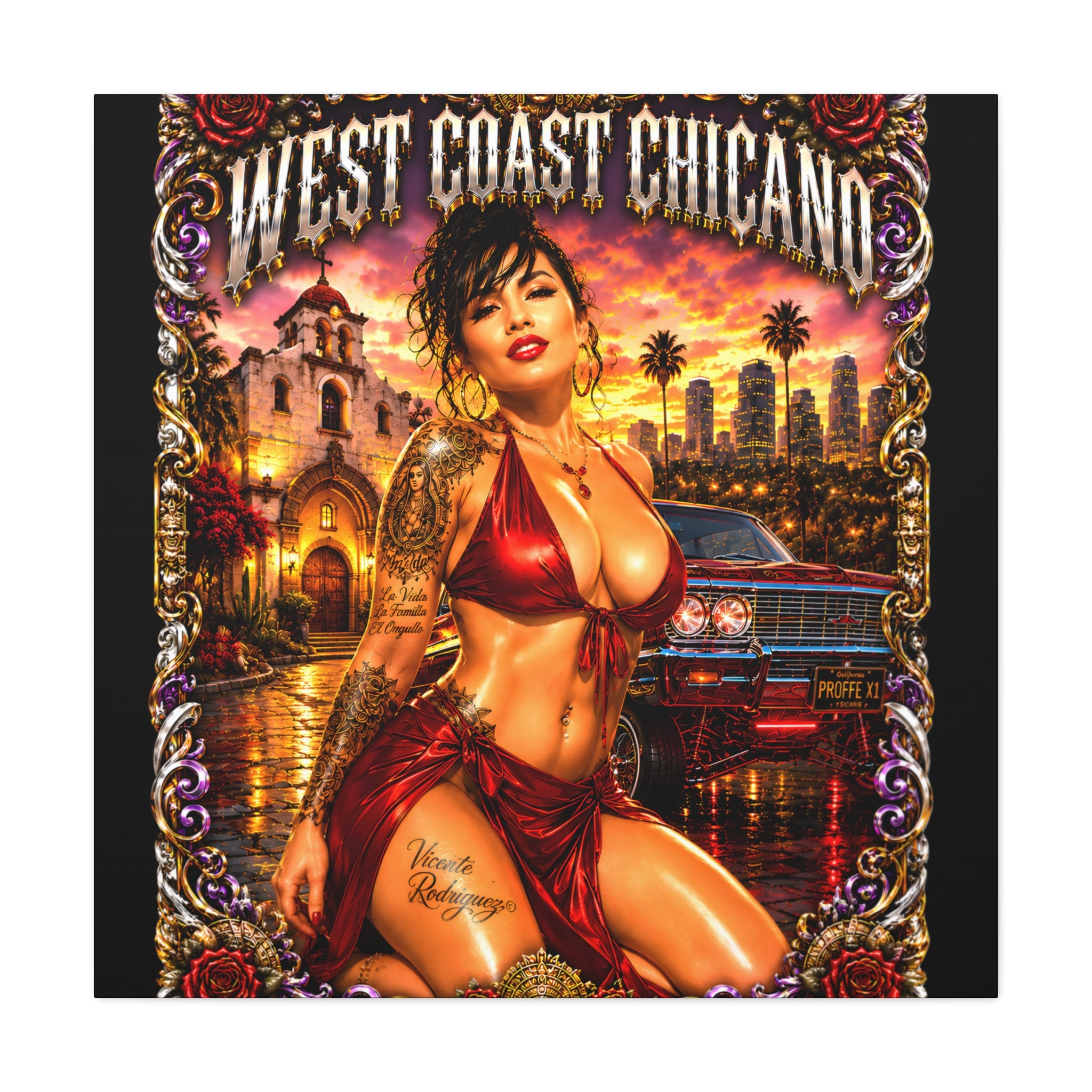 West Coast Chicana Matte Canvas Print