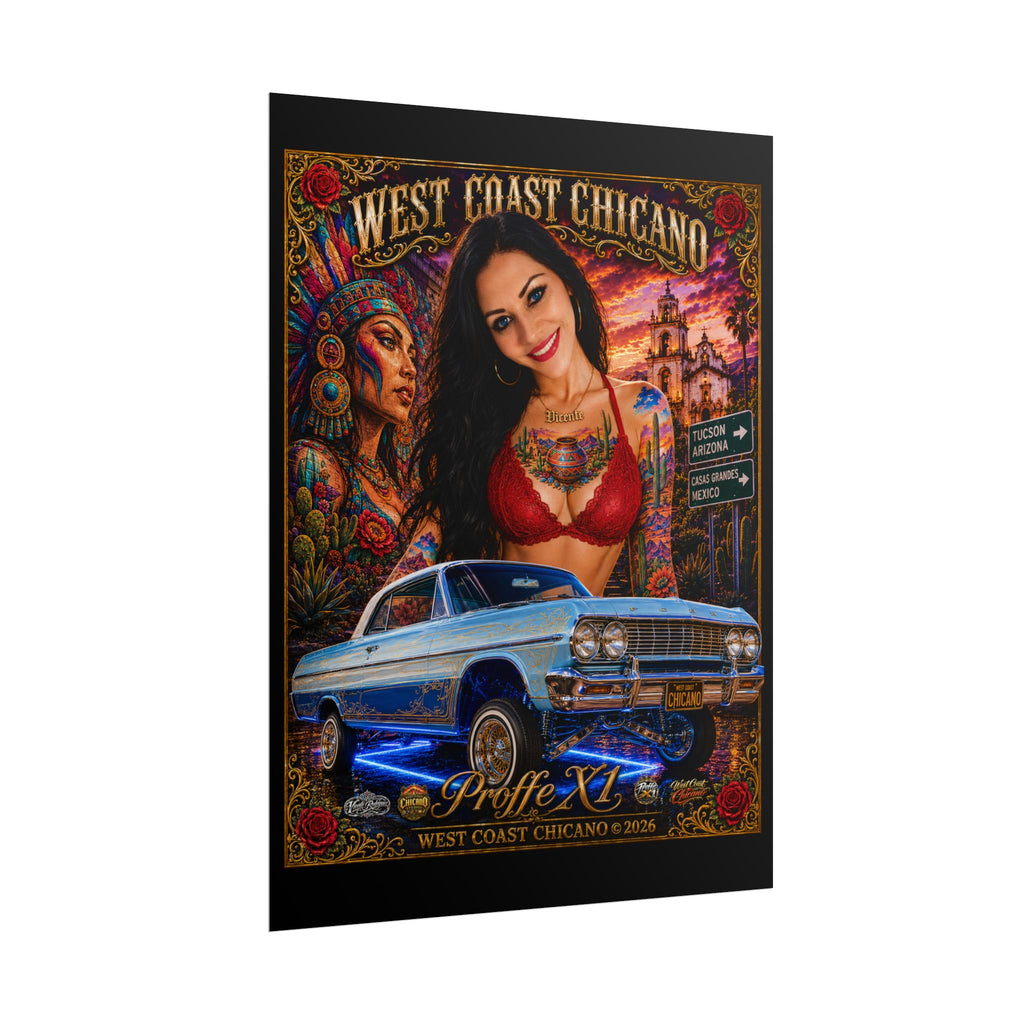 West Coast Chicano Lowrider Poster — Rolled Art Print