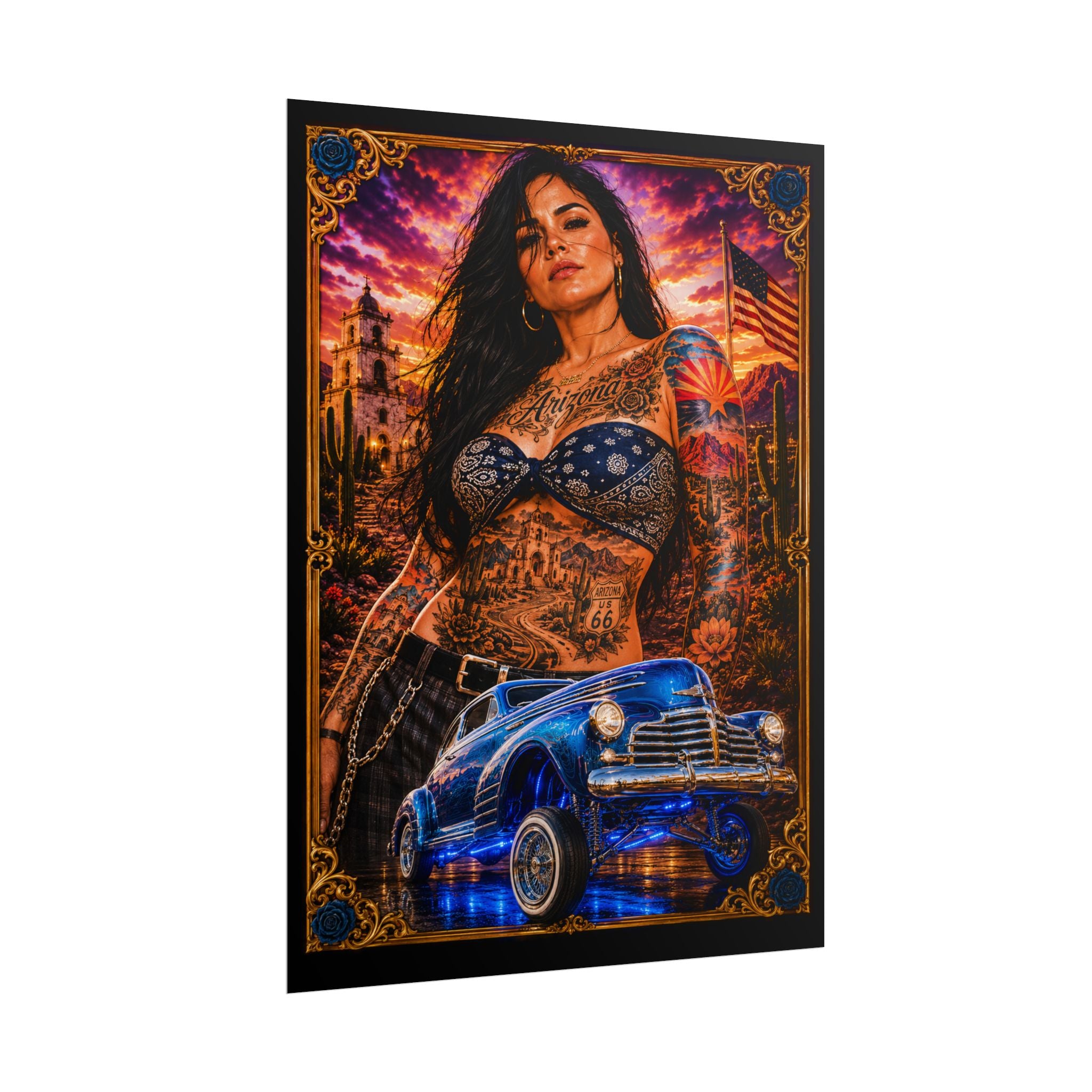 Copy of Copy of Lowrider Sunset Poster — Chicano Car Art Print