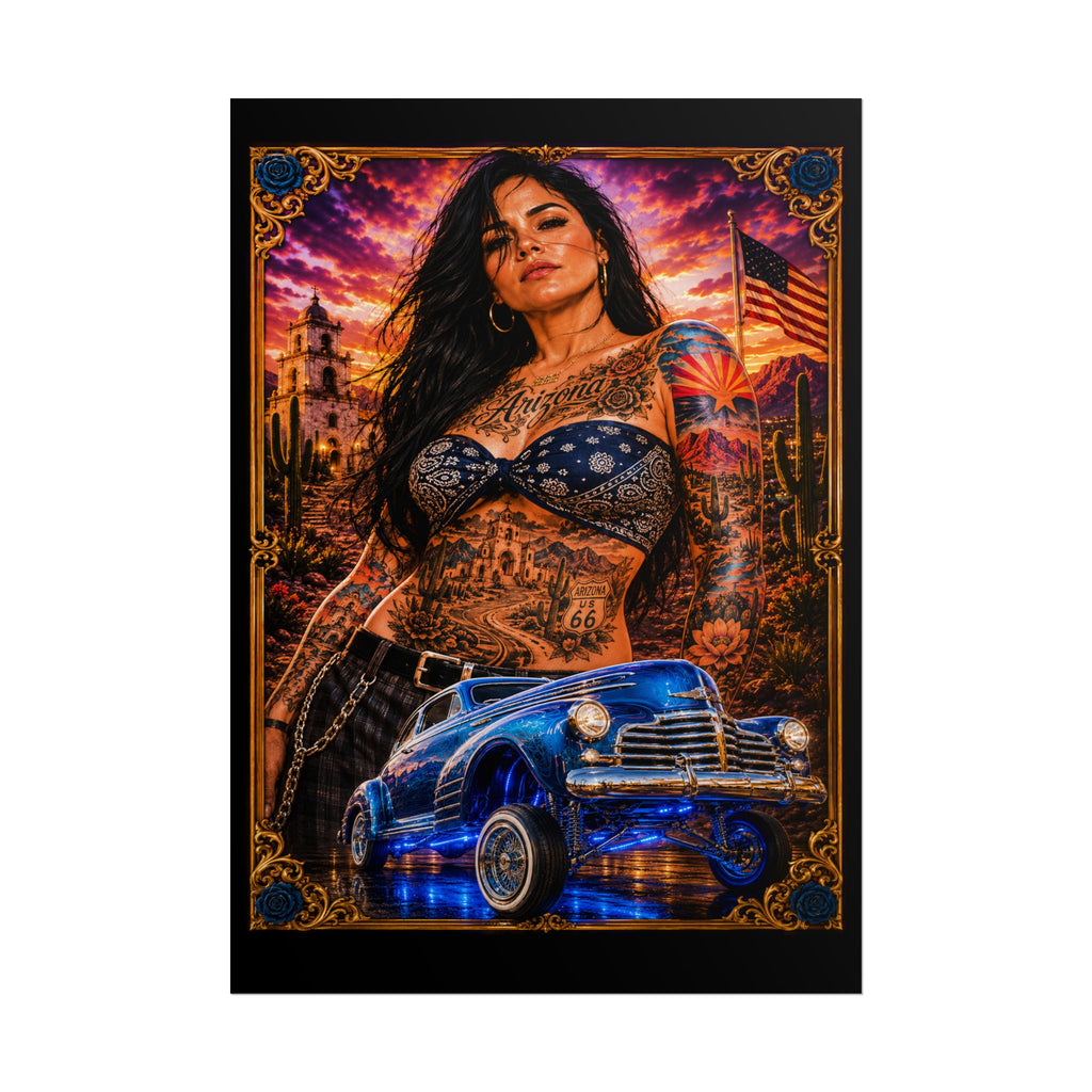 Copy of Copy of Lowrider Sunset Poster — Chicano Car Art Print