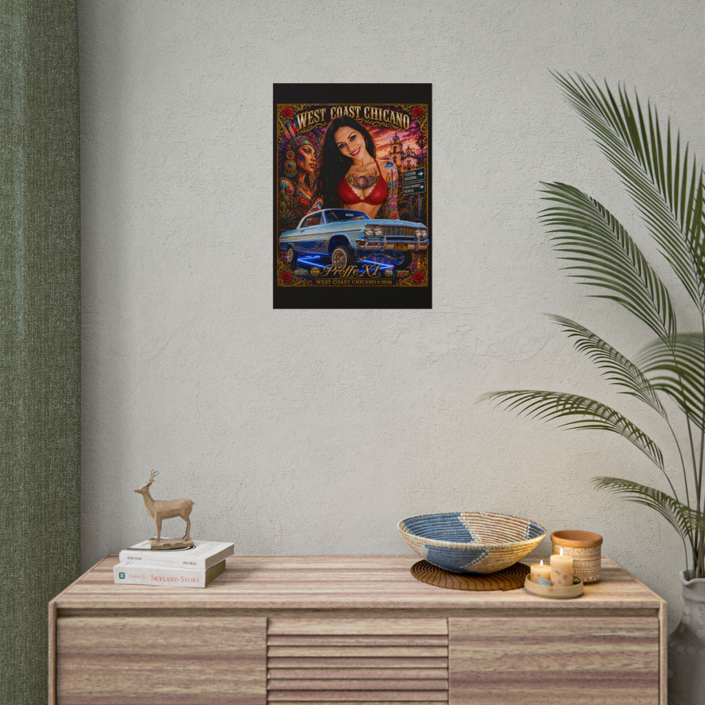 West Coast Chicano Lowrider Poster — Rolled Art Print