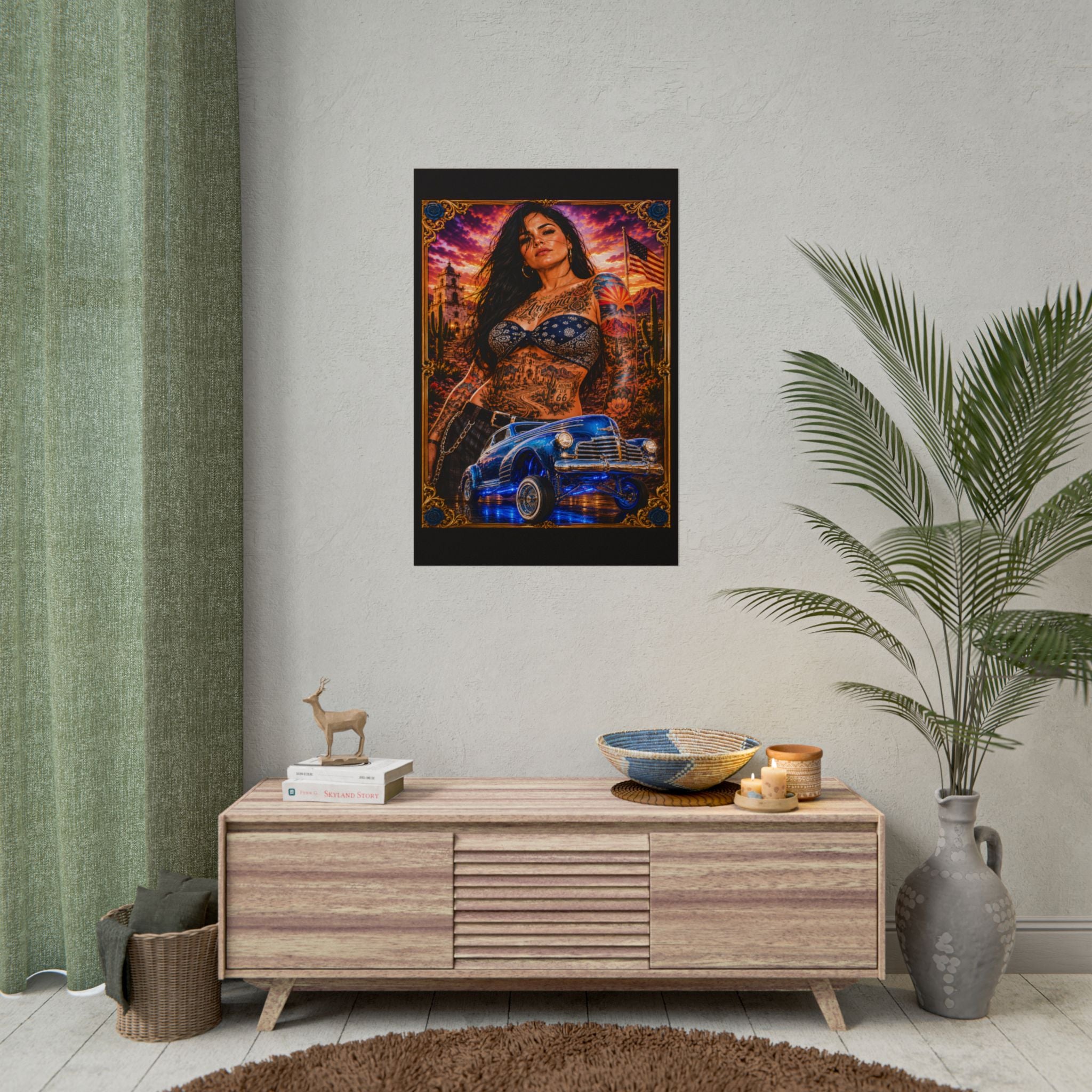 Copy of Copy of Lowrider Sunset Poster — Chicano Car Art Print