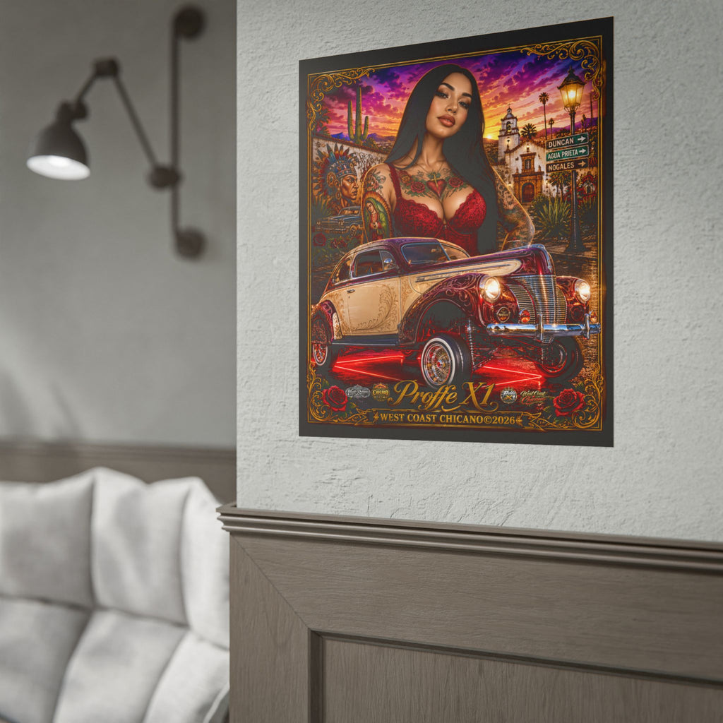 West Coast Chicano Lowrider Poster — 'Prolfe X1' Rolled Art Print