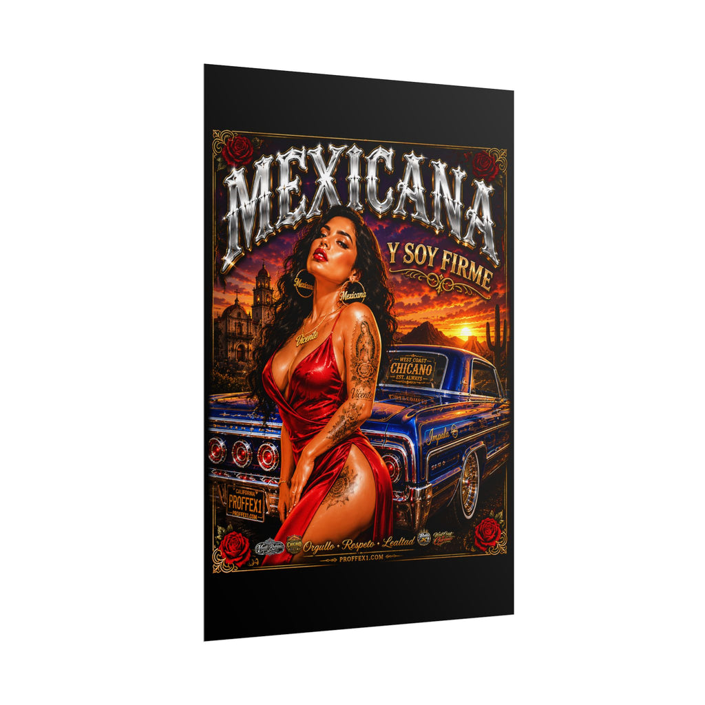 Copy of Copy of Copy of Copy of Copy of Copy of Copy of Copy of Lowrider Pinup Poster — Chicano Tattoo Art with American Flag