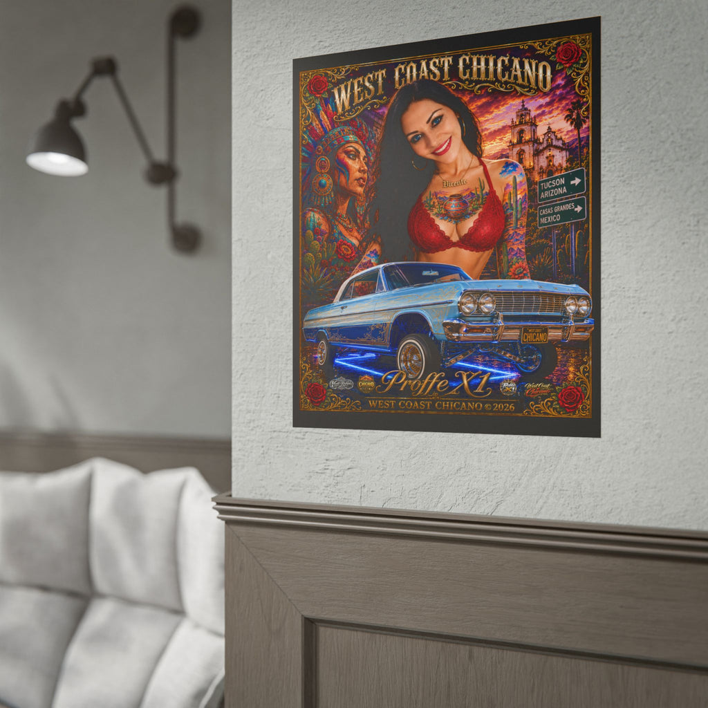 West Coast Chicano Lowrider Poster — Rolled Art Print