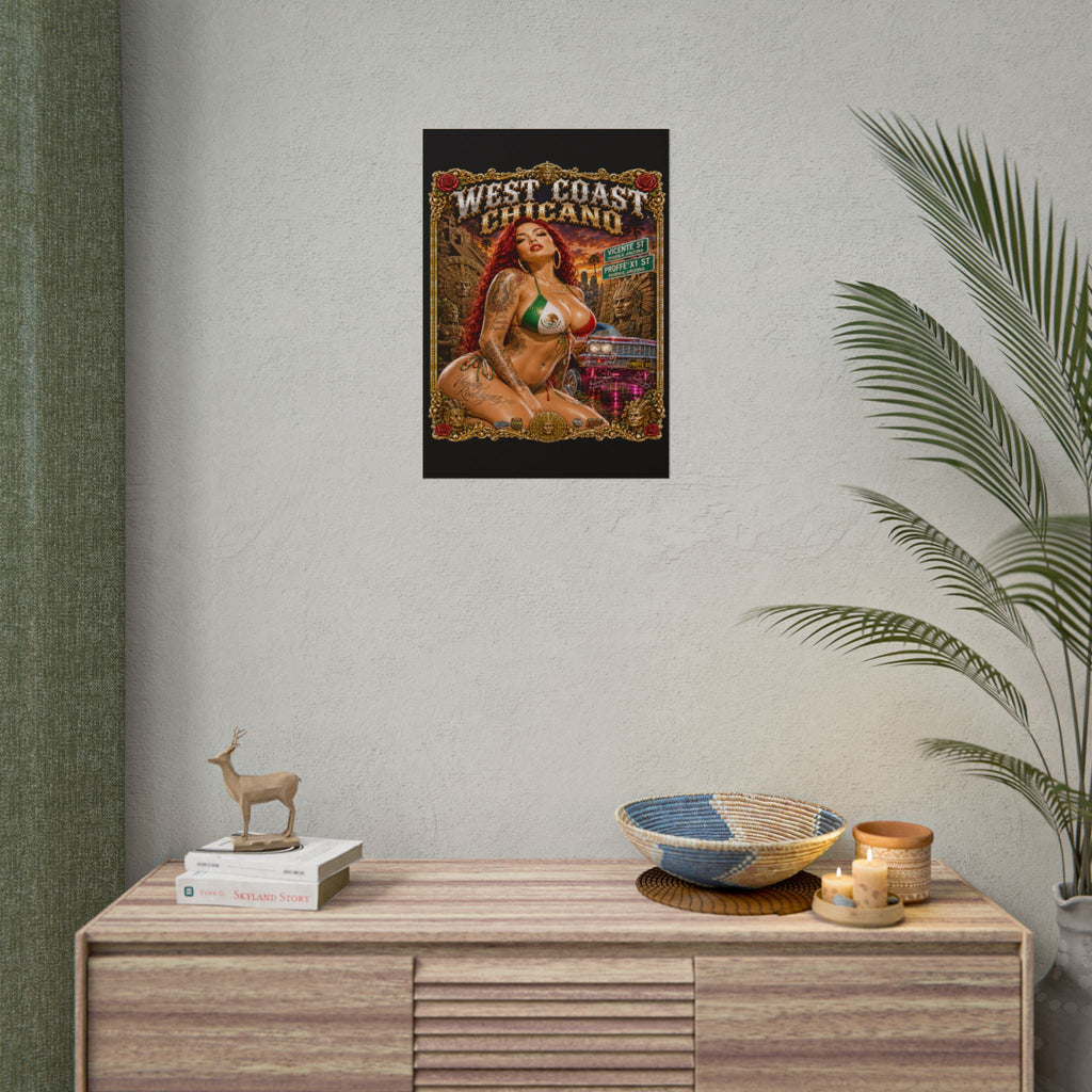 West Coast Chicano Pinup Poster — Rolled Art Print