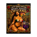 West Coast Chicano Poster — Pin-Up Lowrider Art Rolled Poster
