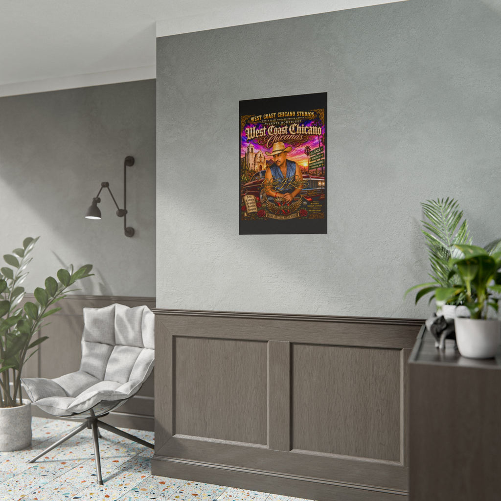 West Coast Chicano Rolled Poster — Vintage Lowrider & Cultura Art Print