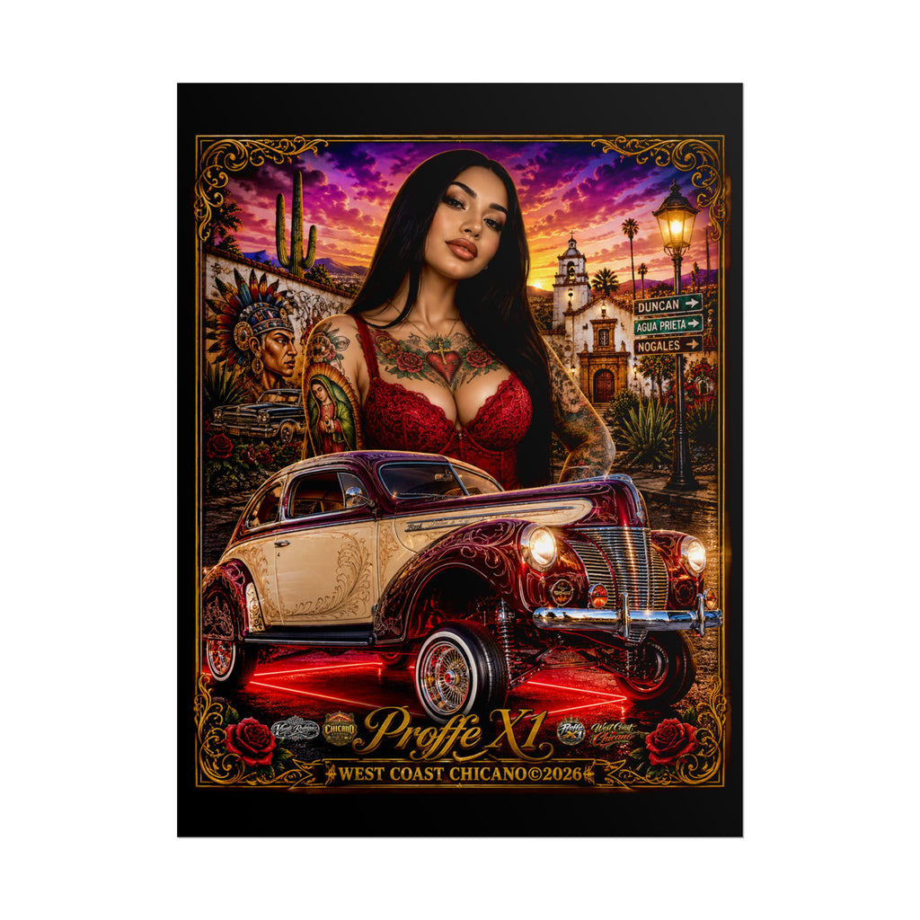 West Coast Chicano Lowrider Poster — 'Prolfe X1' Rolled Art Print