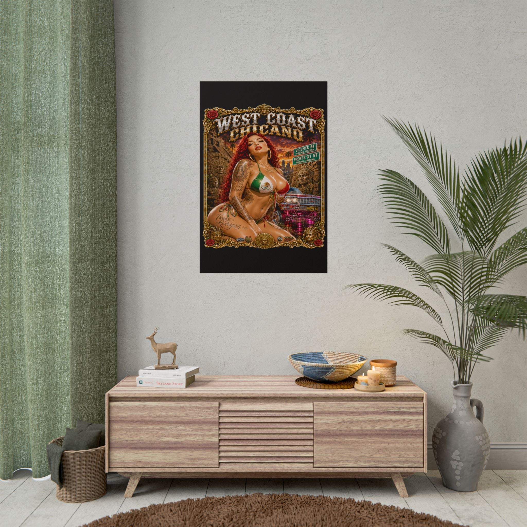 West Coast Chicano Pinup Poster — Rolled Art Print