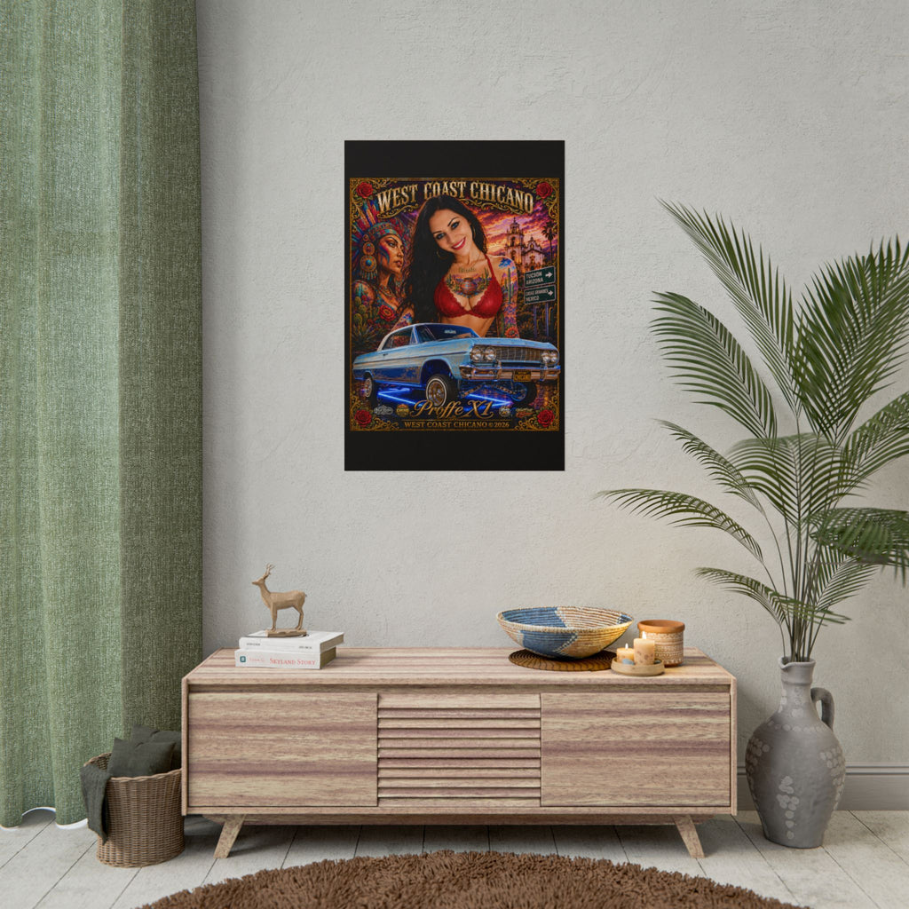 West Coast Chicano Lowrider Poster — Rolled Art Print