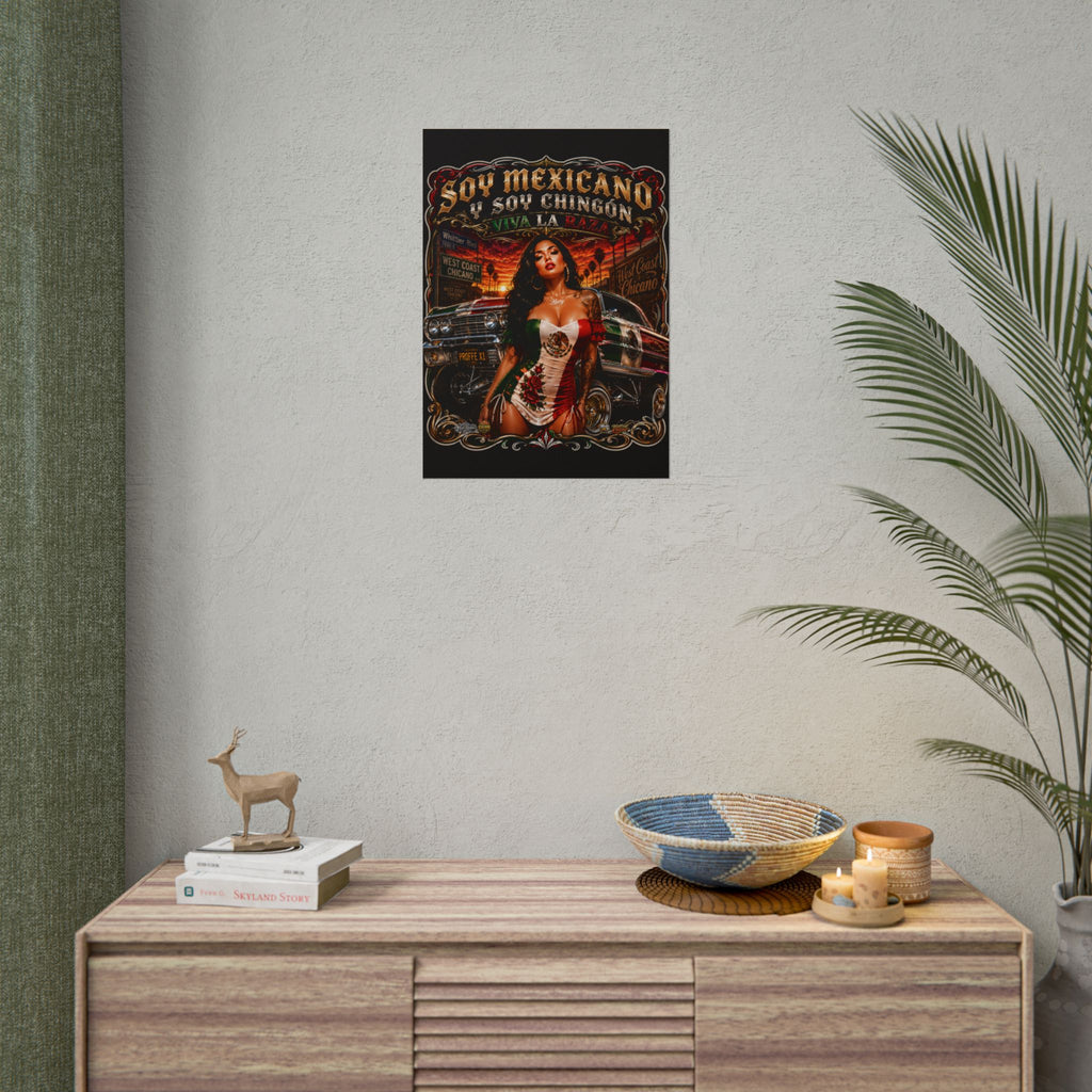 Rolled Poster — Soy Mexicano Chingón Lowrider Art Print