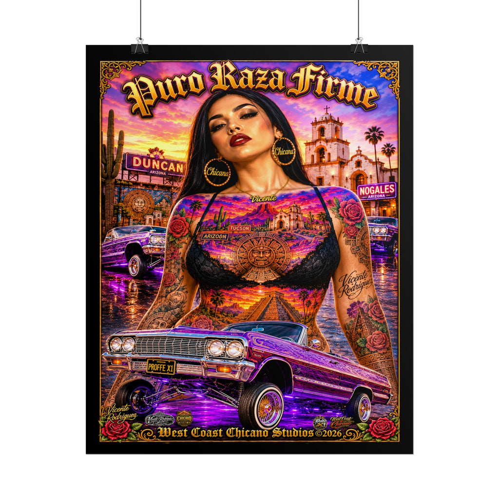 Rolled Poster — 'Más Fuerte Que Ayer' Chicana Lowrider Art Print