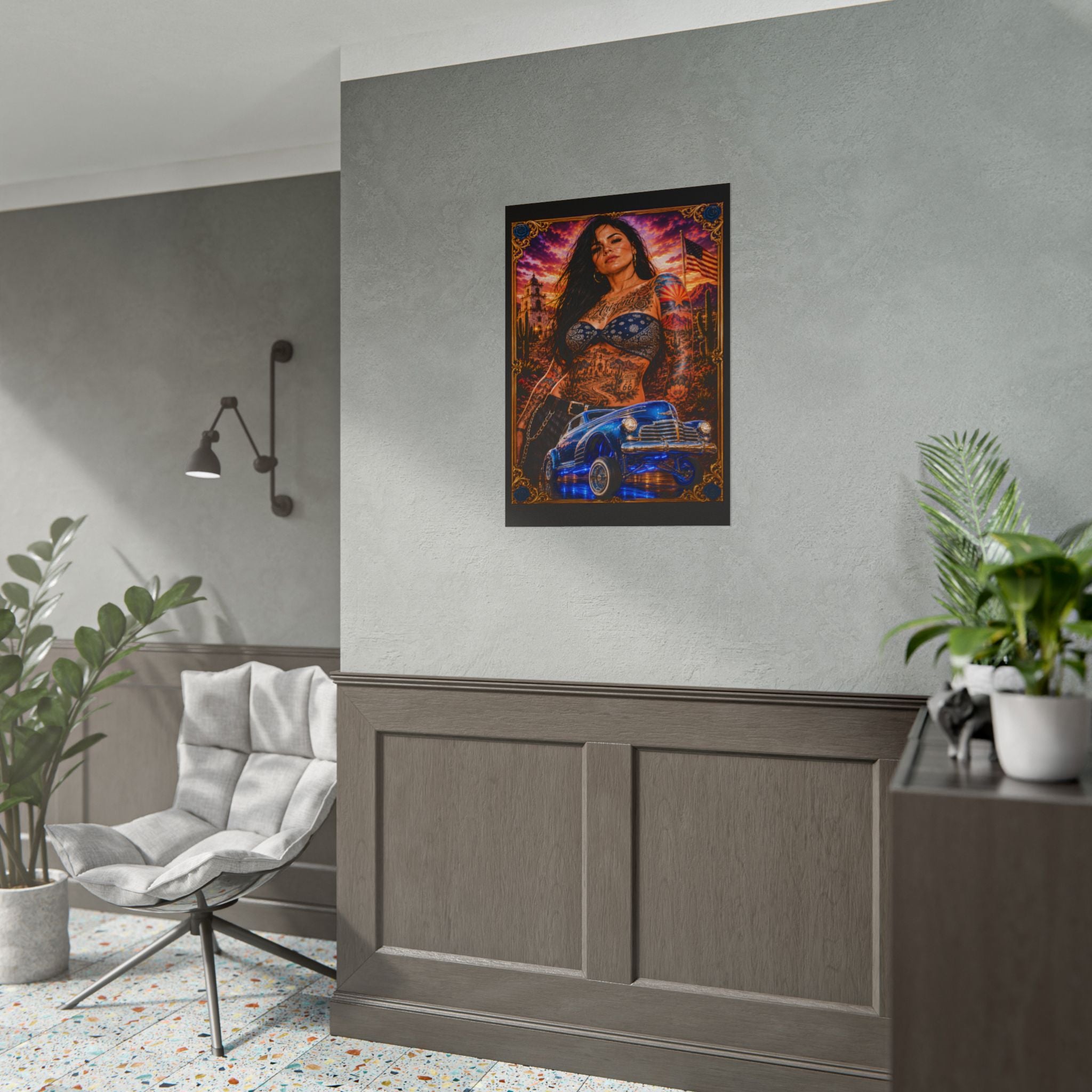 Copy of Copy of Lowrider Sunset Poster — Chicano Car Art Print