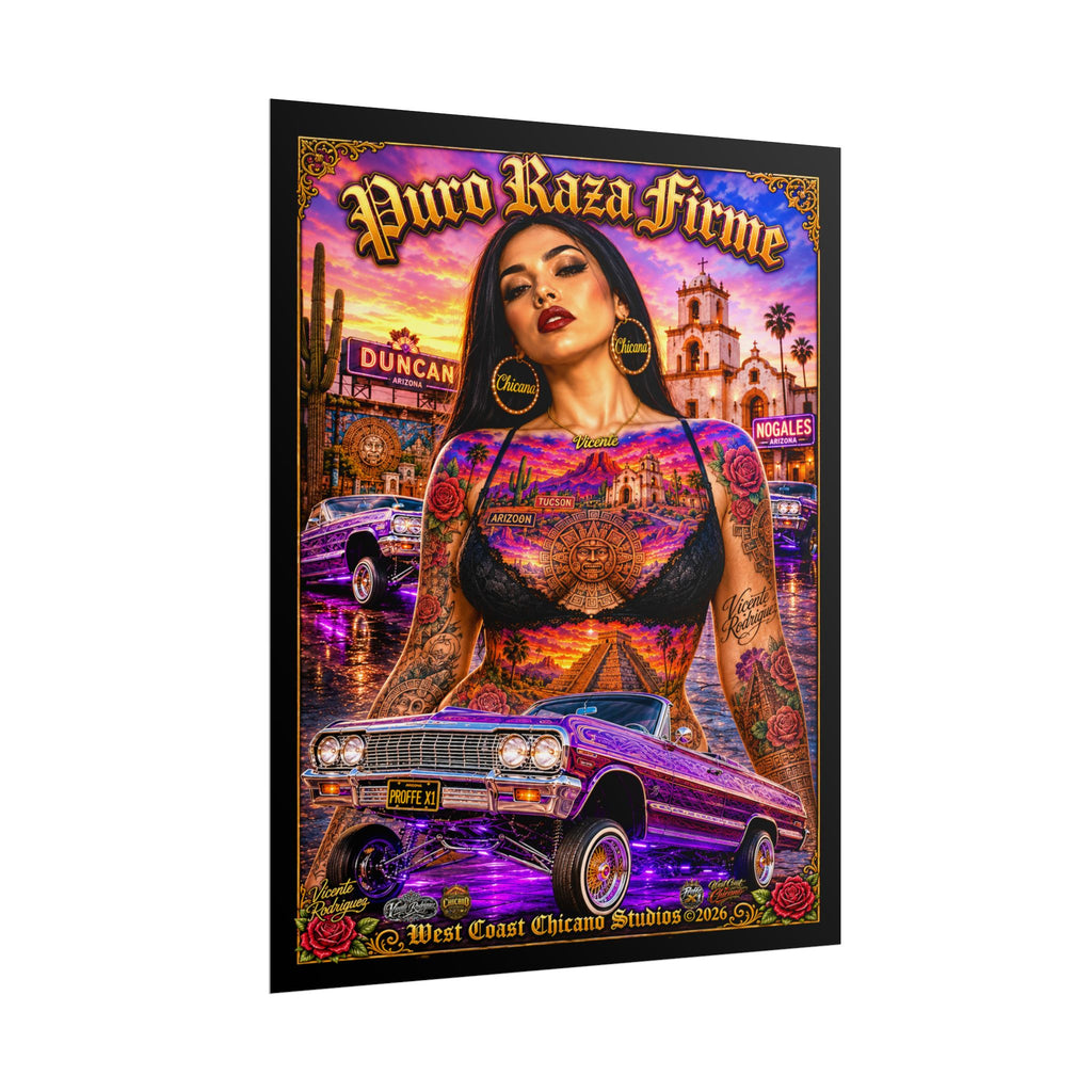 Rolled Poster — 'Más Fuerte Que Ayer' Chicana Lowrider Art Print