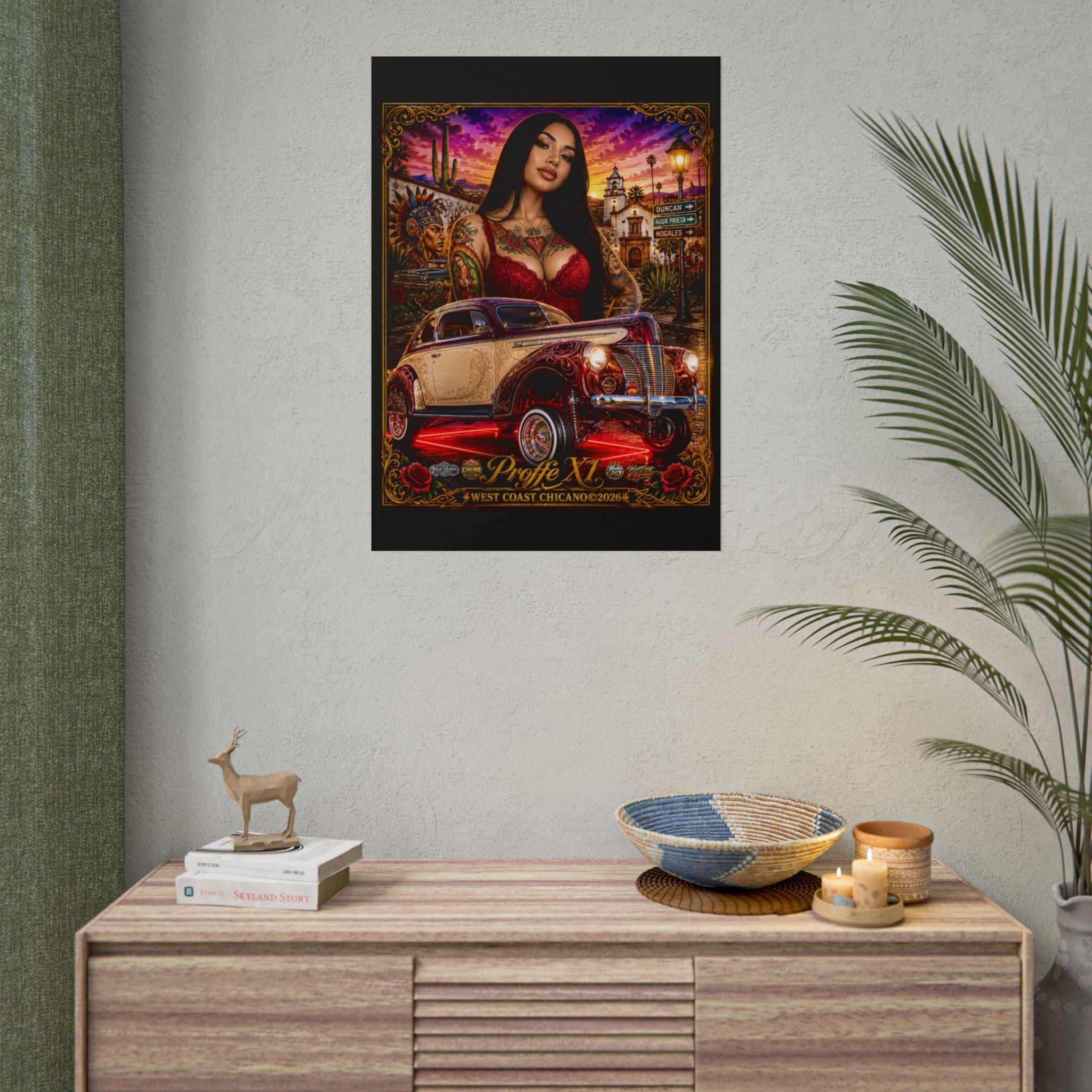 West Coast Chicano Lowrider Poster — 'Prolfe X1' Rolled Art Print