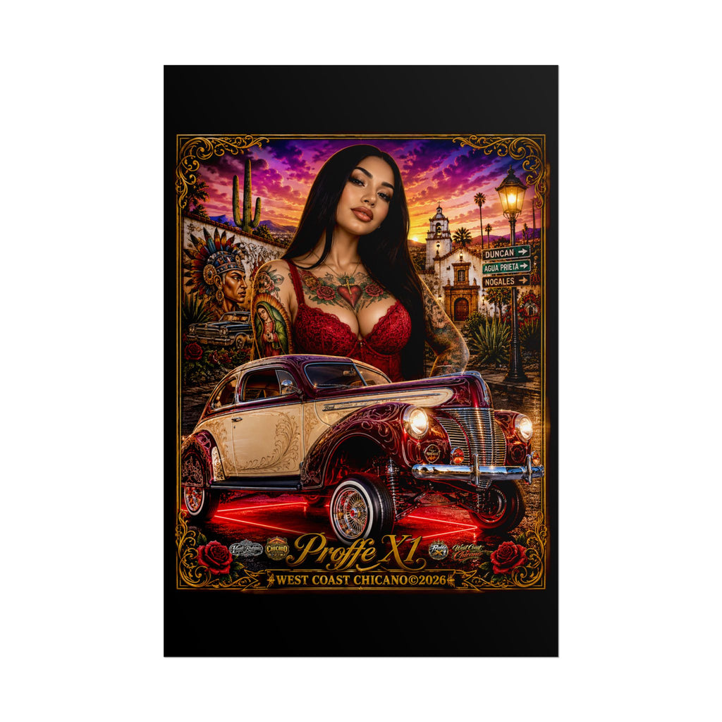 West Coast Chicano Lowrider Poster — 'Prolfe X1' Rolled Art Print