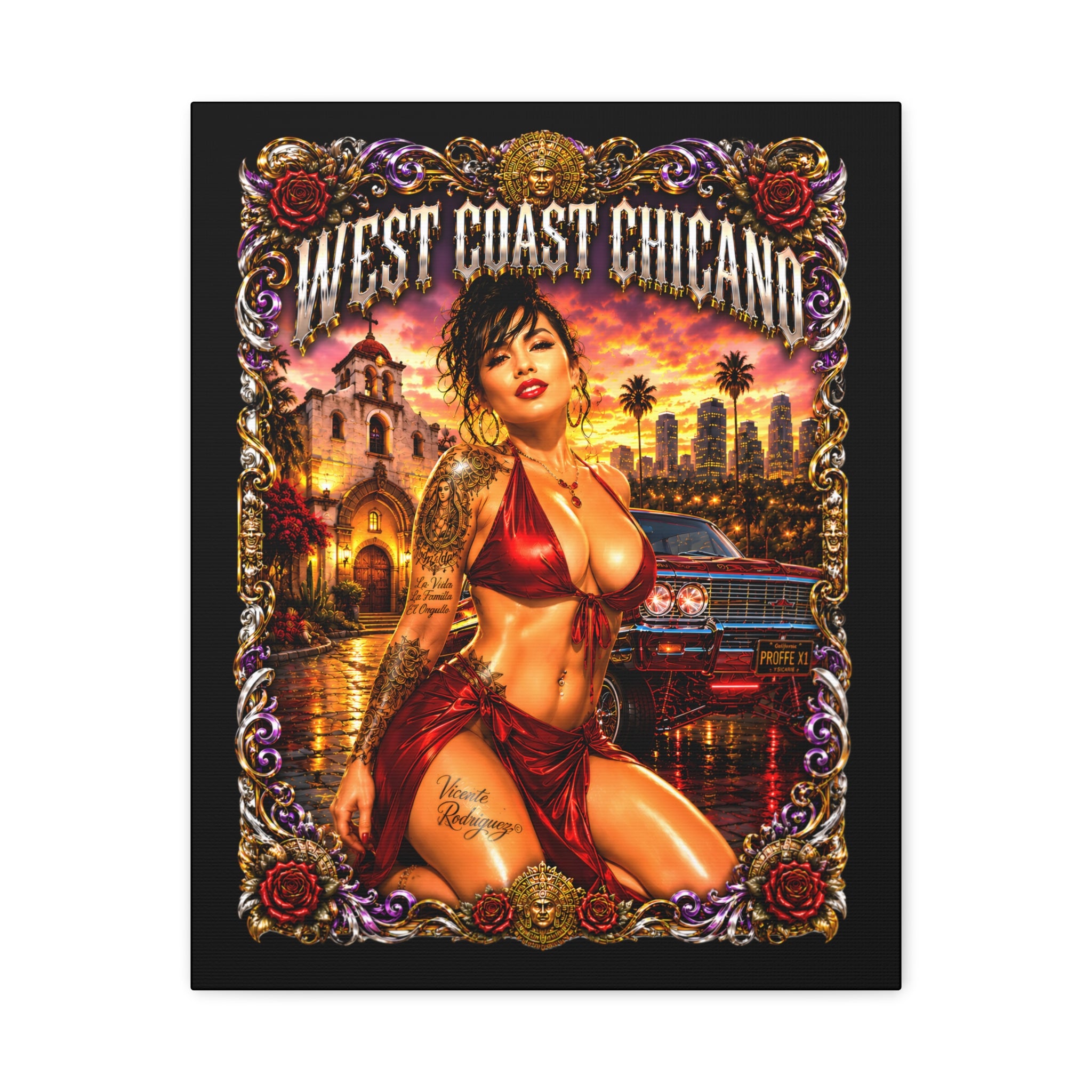 West Coast Chicana Matte Canvas Print