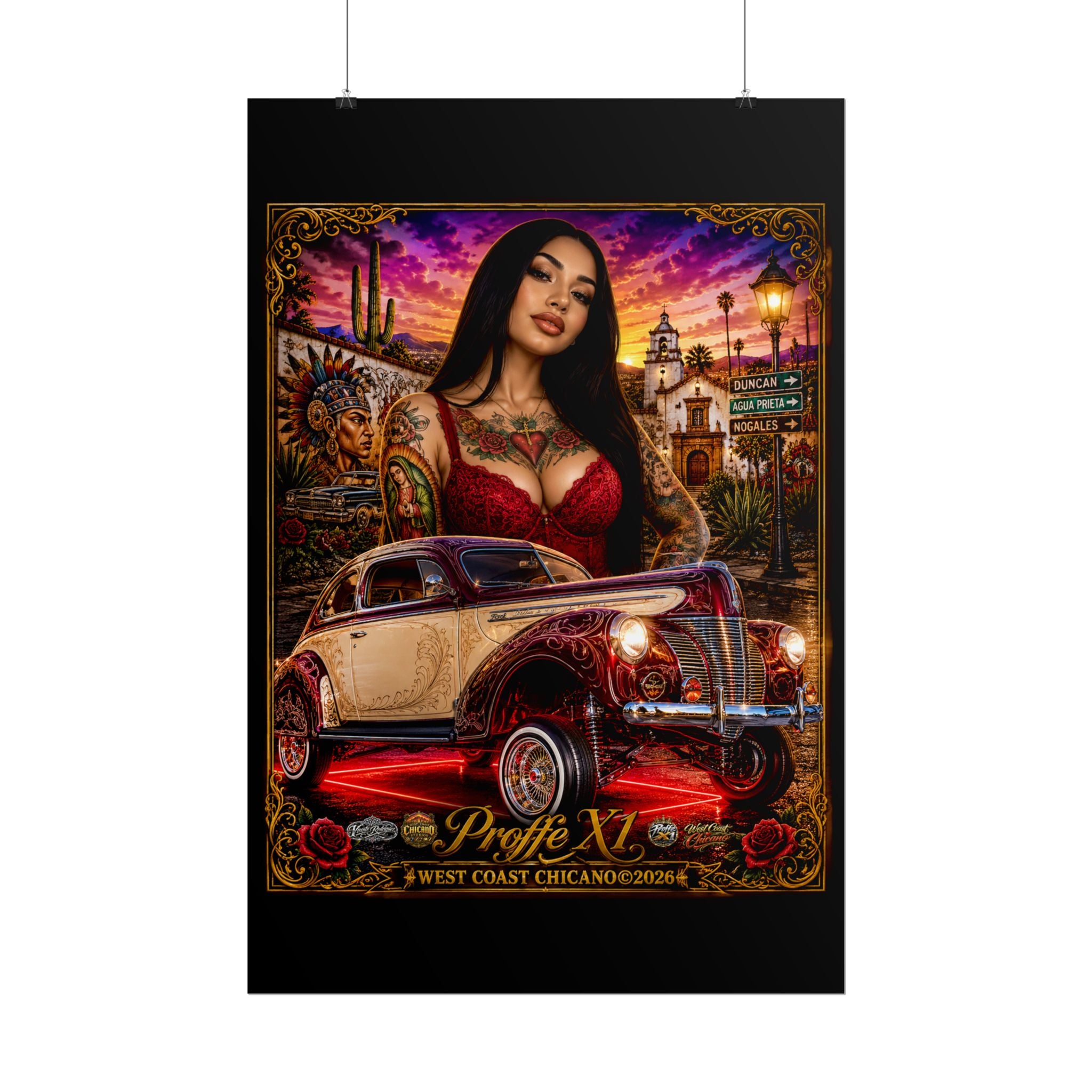 West Coast Chicano Lowrider Poster — 'Prolfe X1' Rolled Art Print