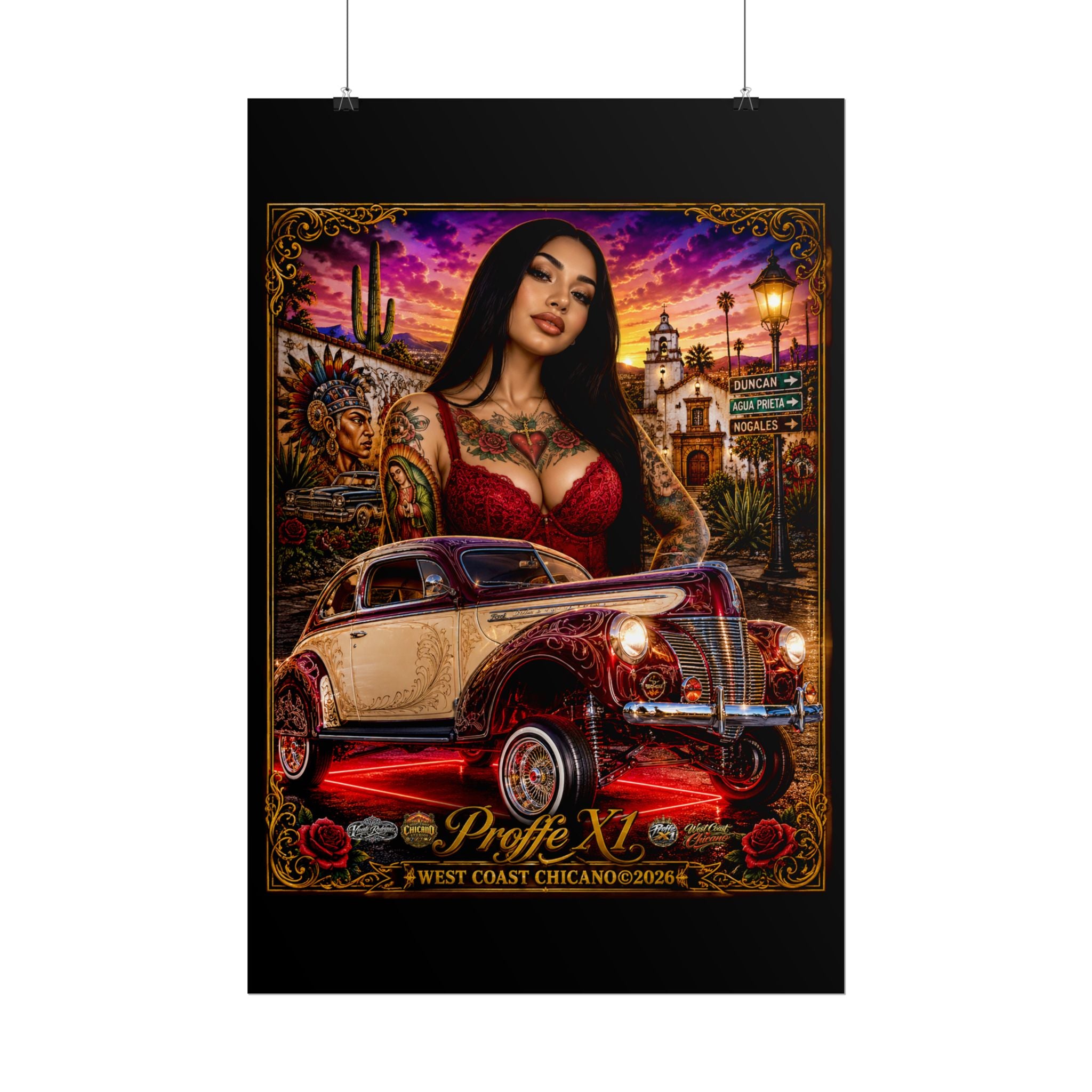 West Coast Chicano Lowrider Poster — 'Prolfe X1' Rolled Art Print