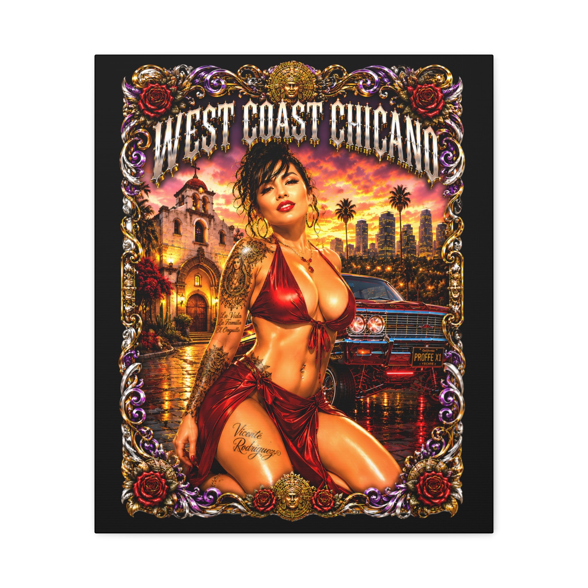 West Coast Chicana Matte Canvas Print