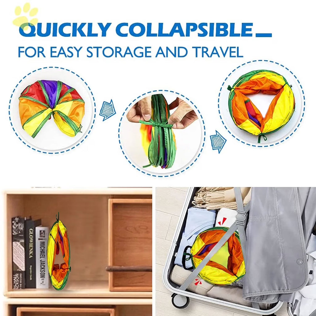 Cat Toys Tunnels Collapsible Pets Cat Jungle Tunnels Kitty Toys Balls