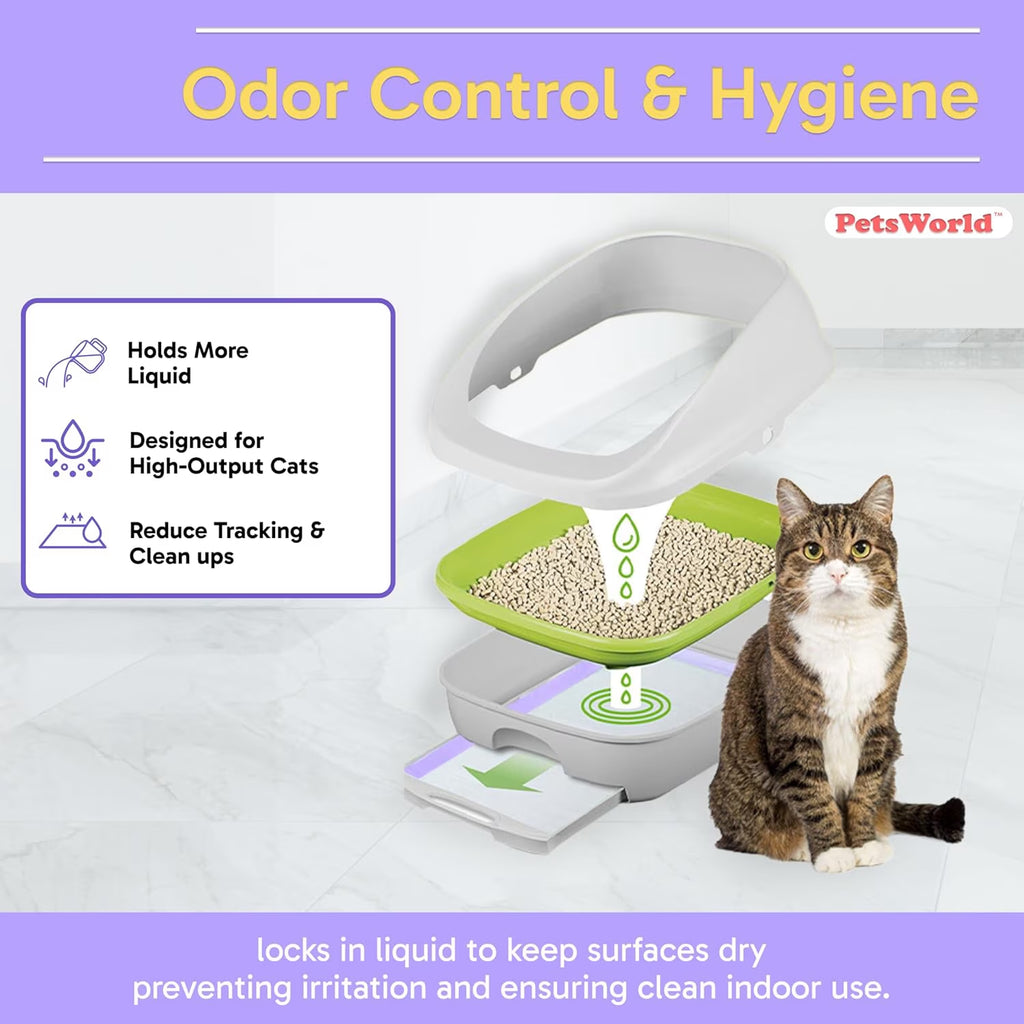 Cat Litter Pads Fresh Scent 50 Count, Heavy Duty Absorbancy